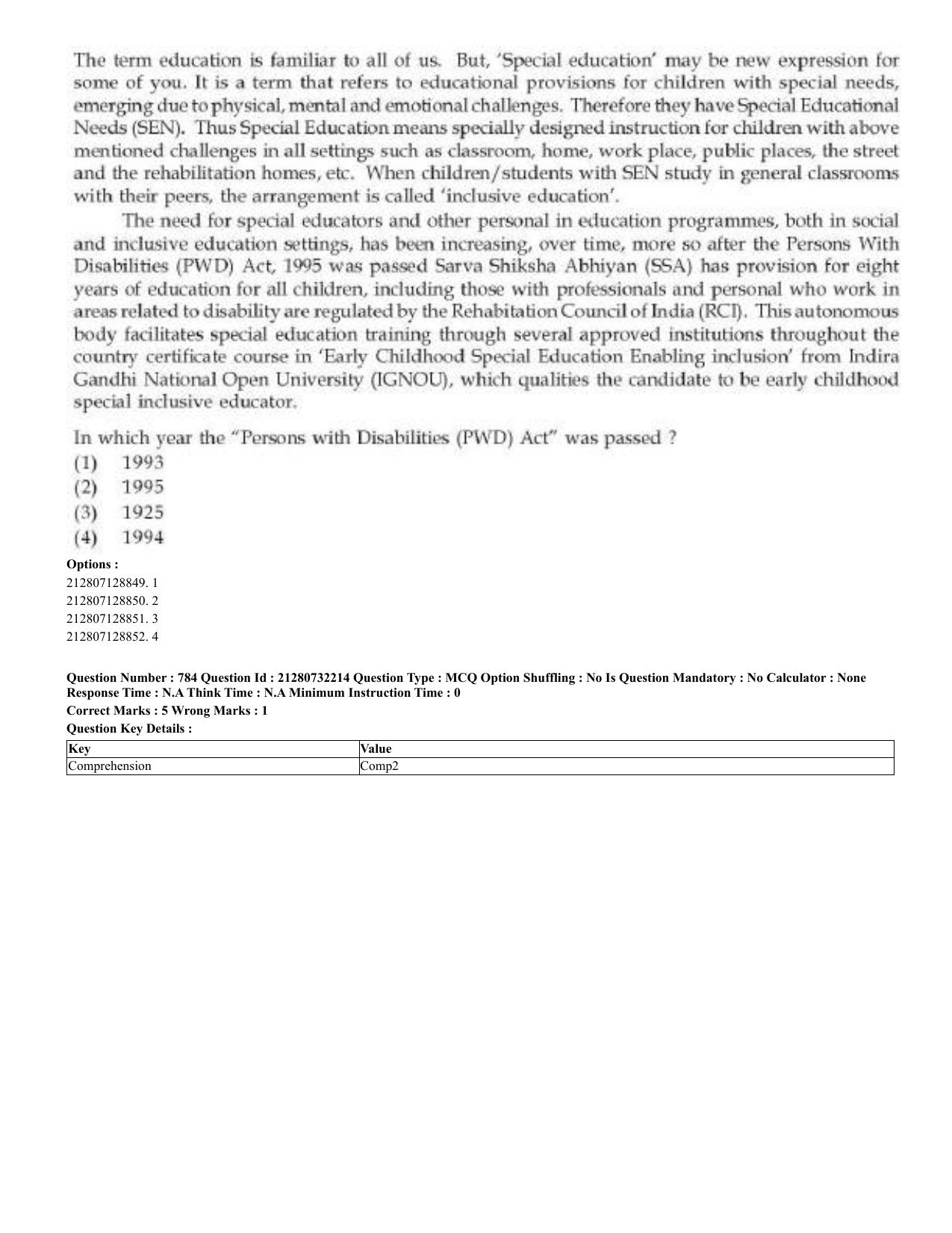 CUET 2023 English Kashmiri Shift 3 Question Papers - Page 399