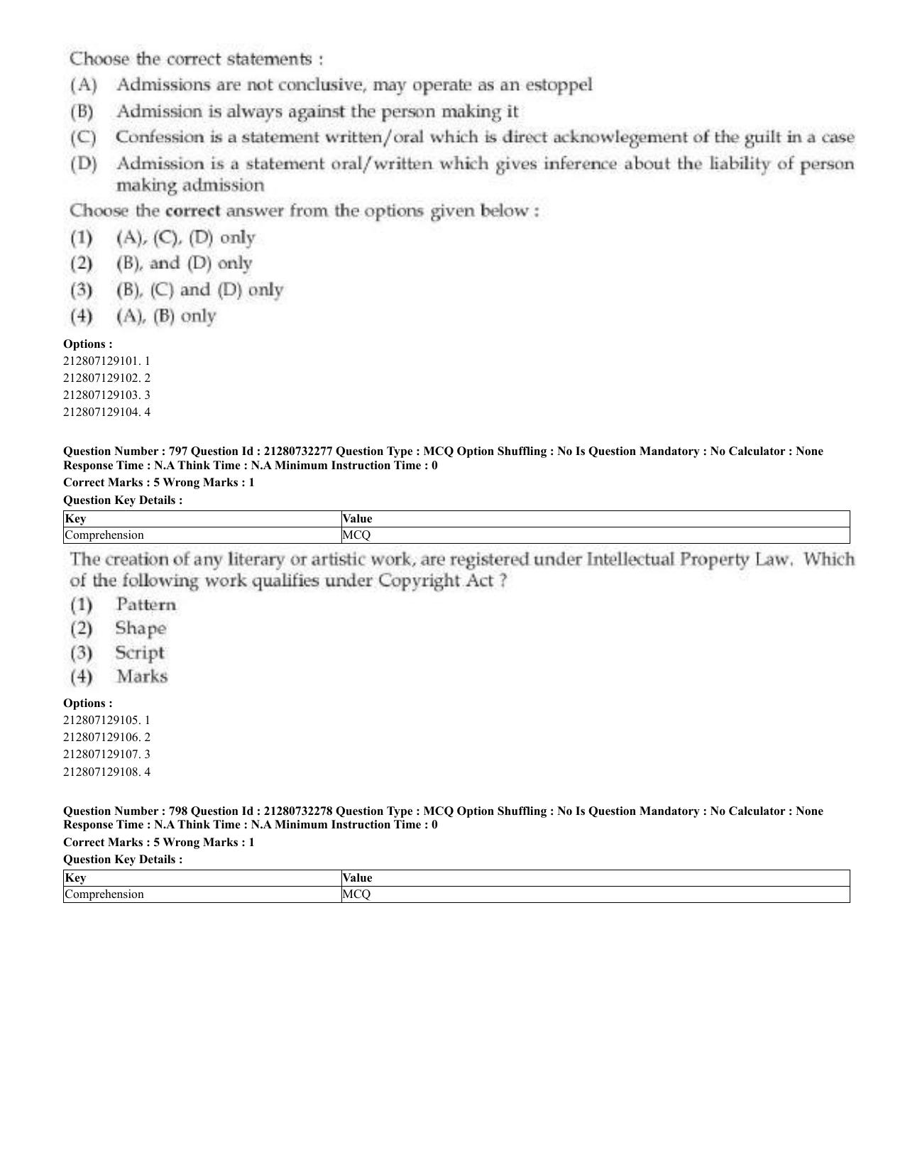 CUET 2023 English Kashmiri Shift 3 Question Papers - Page 406