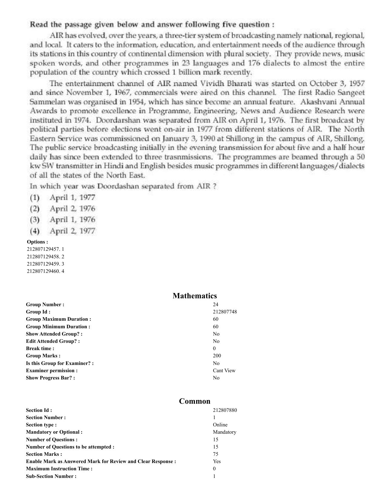 CUET 2023 English Kashmiri Shift 3 Question Papers - Page 448