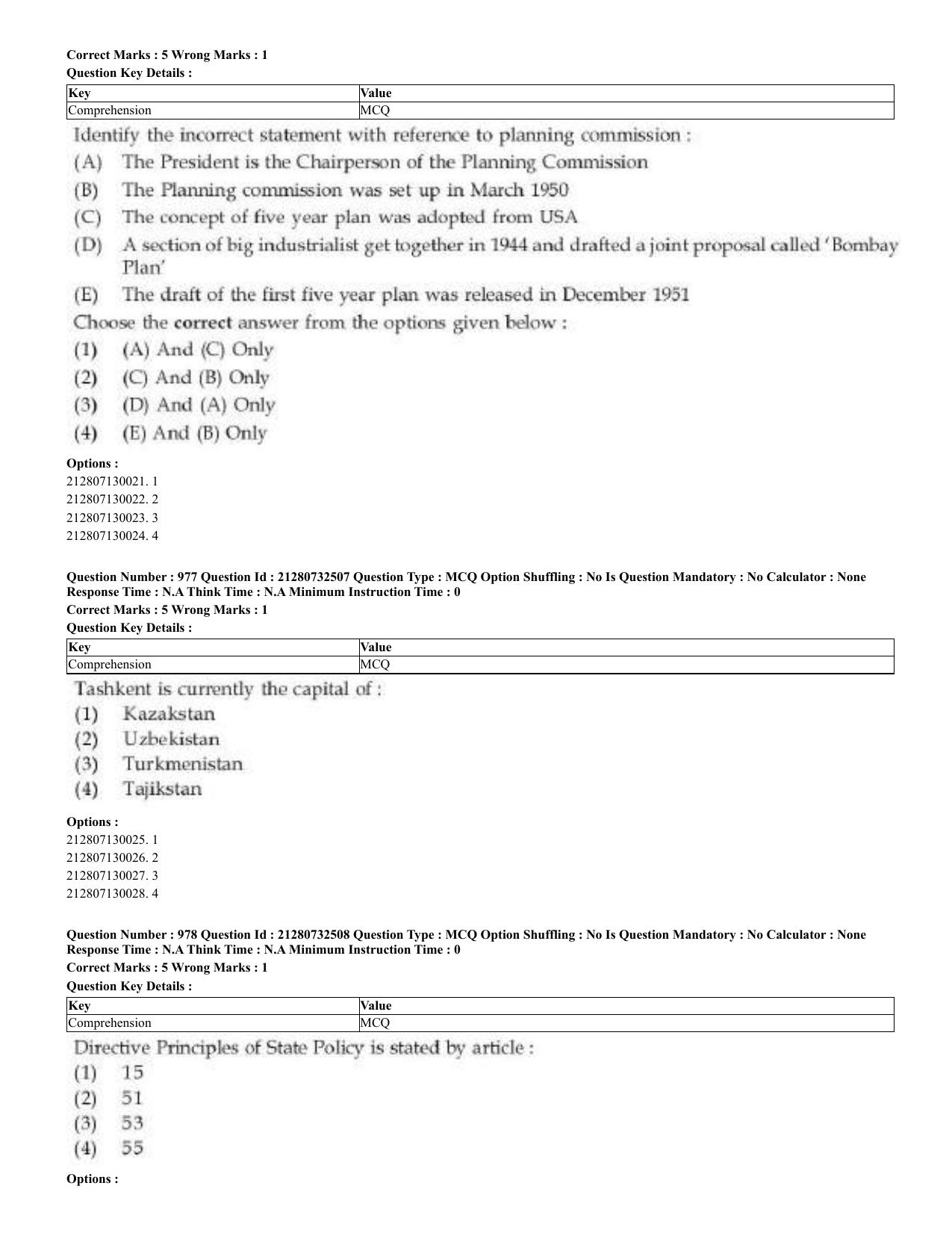 CUET 2023 English Kashmiri Shift 3 Question Papers - Page 492