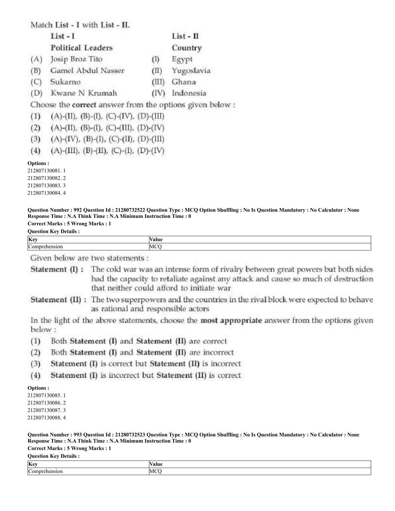 CUET 2023 English Kashmiri Shift 3 Question Papers - Page 498