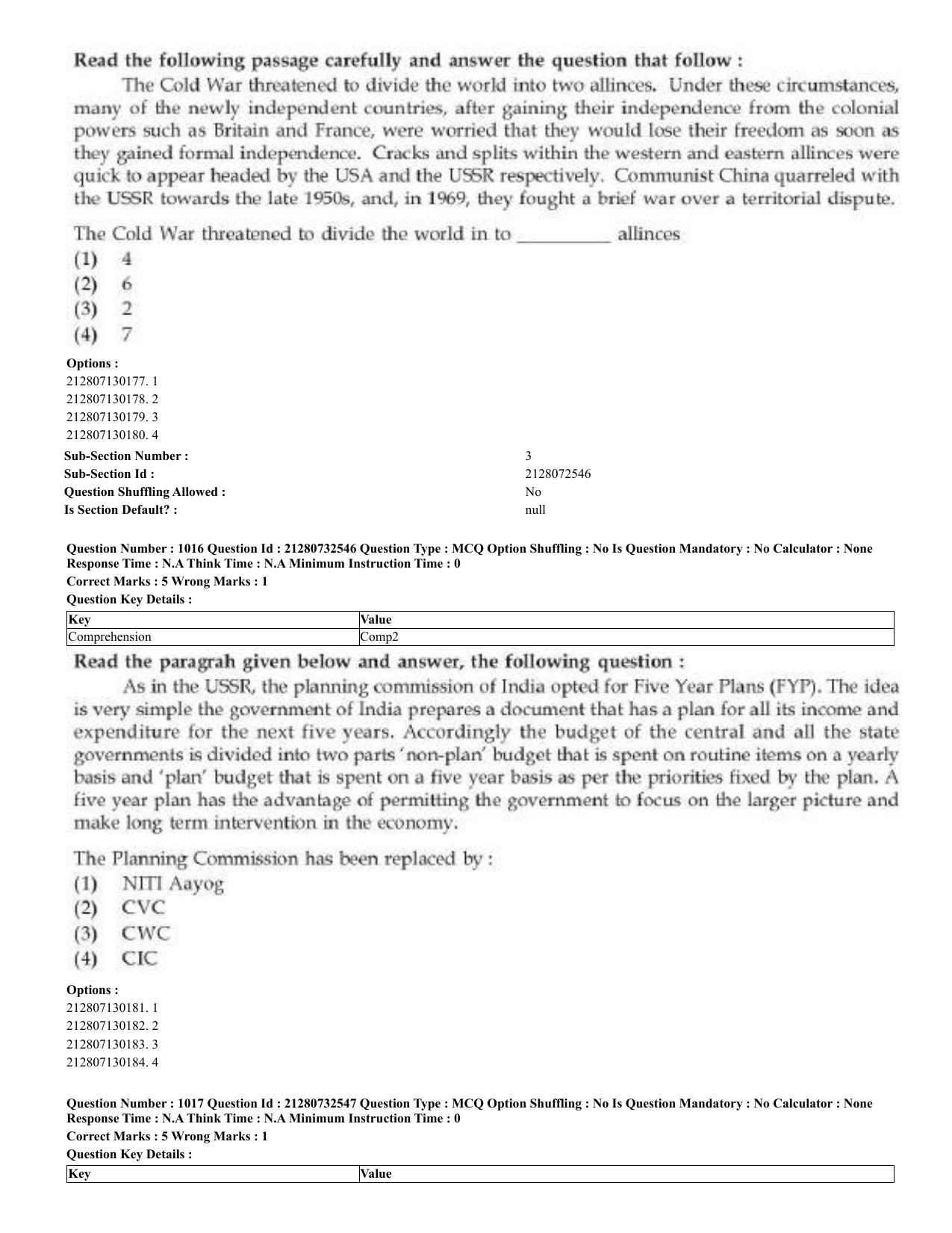 CUET 2023 English Kashmiri Shift 3 Question Papers - Page 508