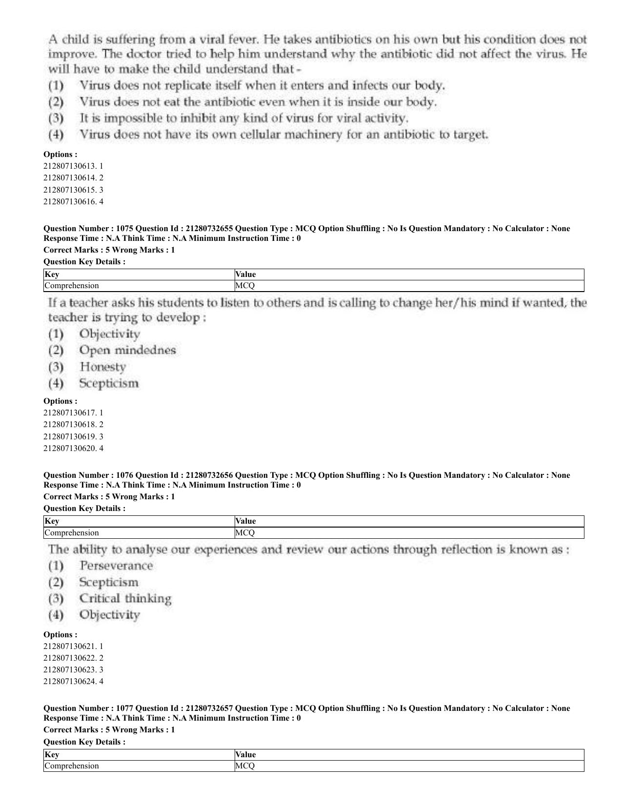 CUET 2023 English Kashmiri Shift 3 Question Papers - Page 537