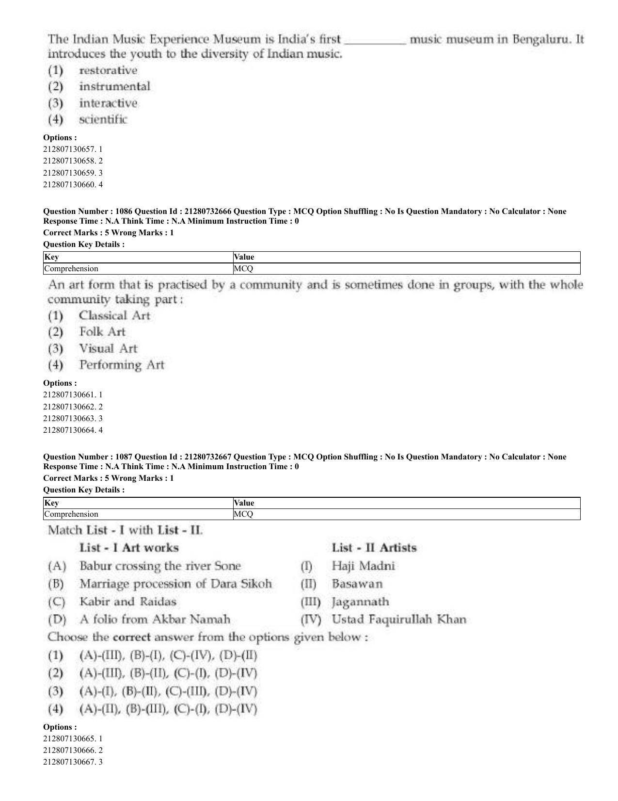 CUET 2023 English Kashmiri Shift 3 Question Papers - Page 541