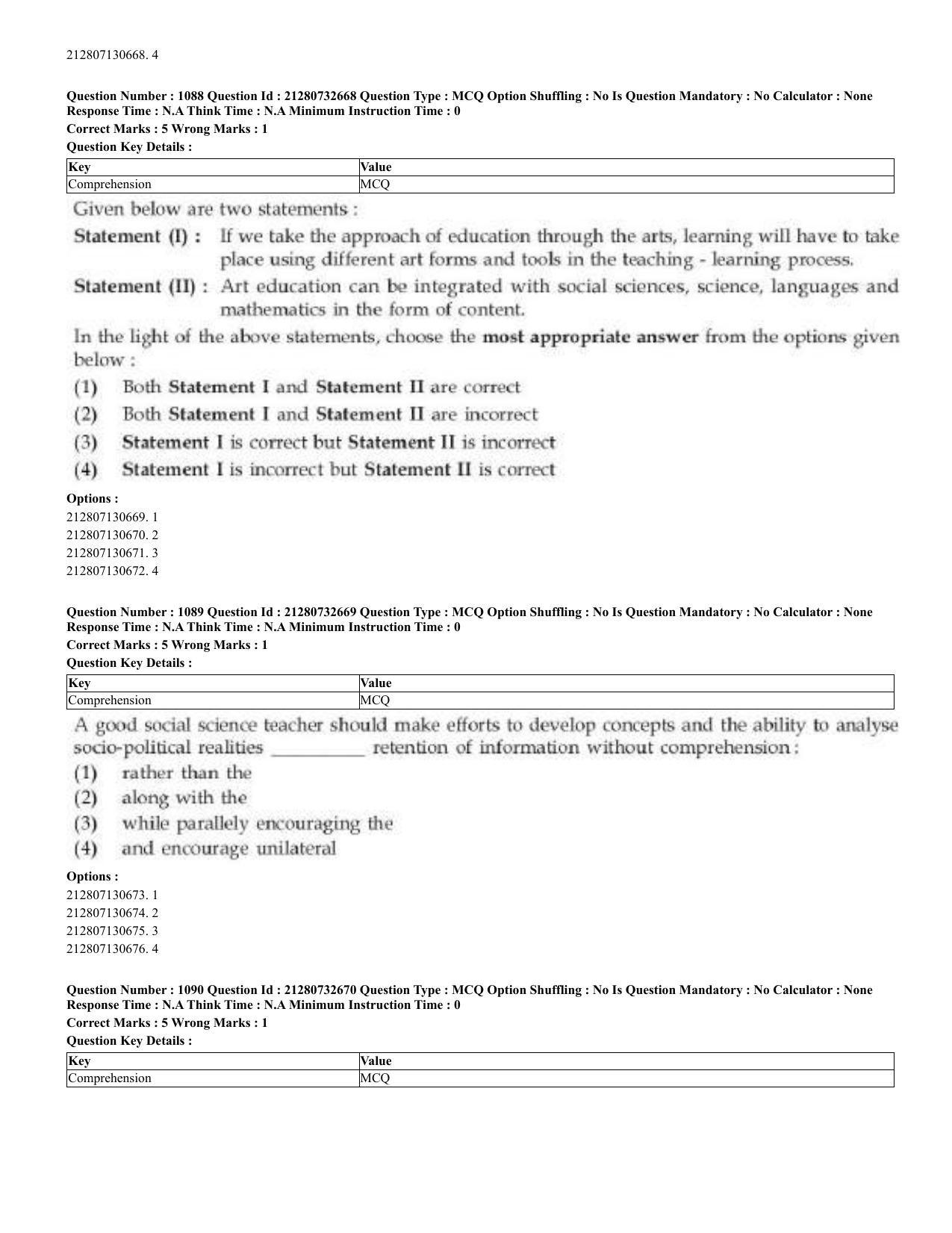 CUET 2023 English Kashmiri Shift 3 Question Papers - Page 542