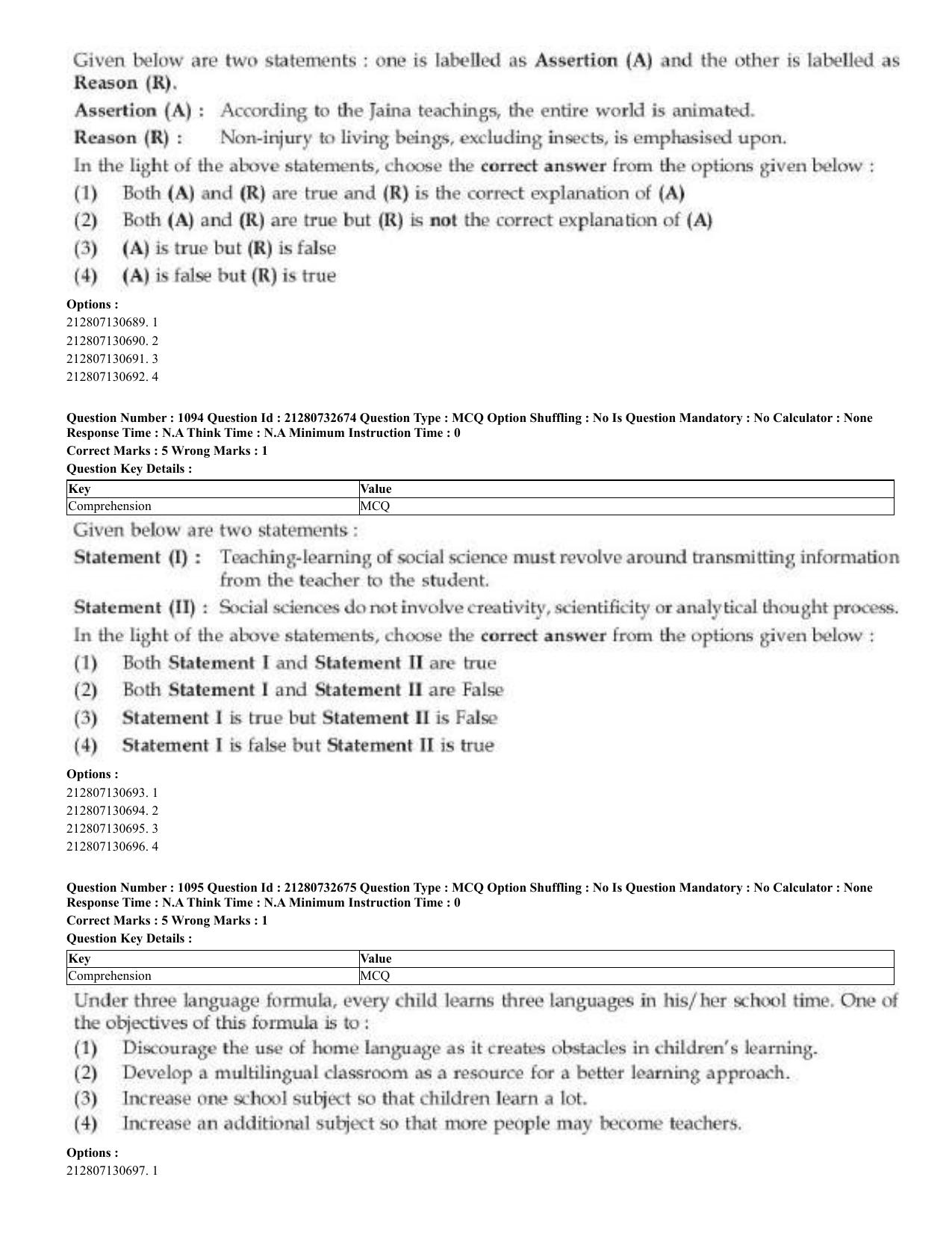 CUET 2023 English Kashmiri Shift 3 Question Papers - Page 544