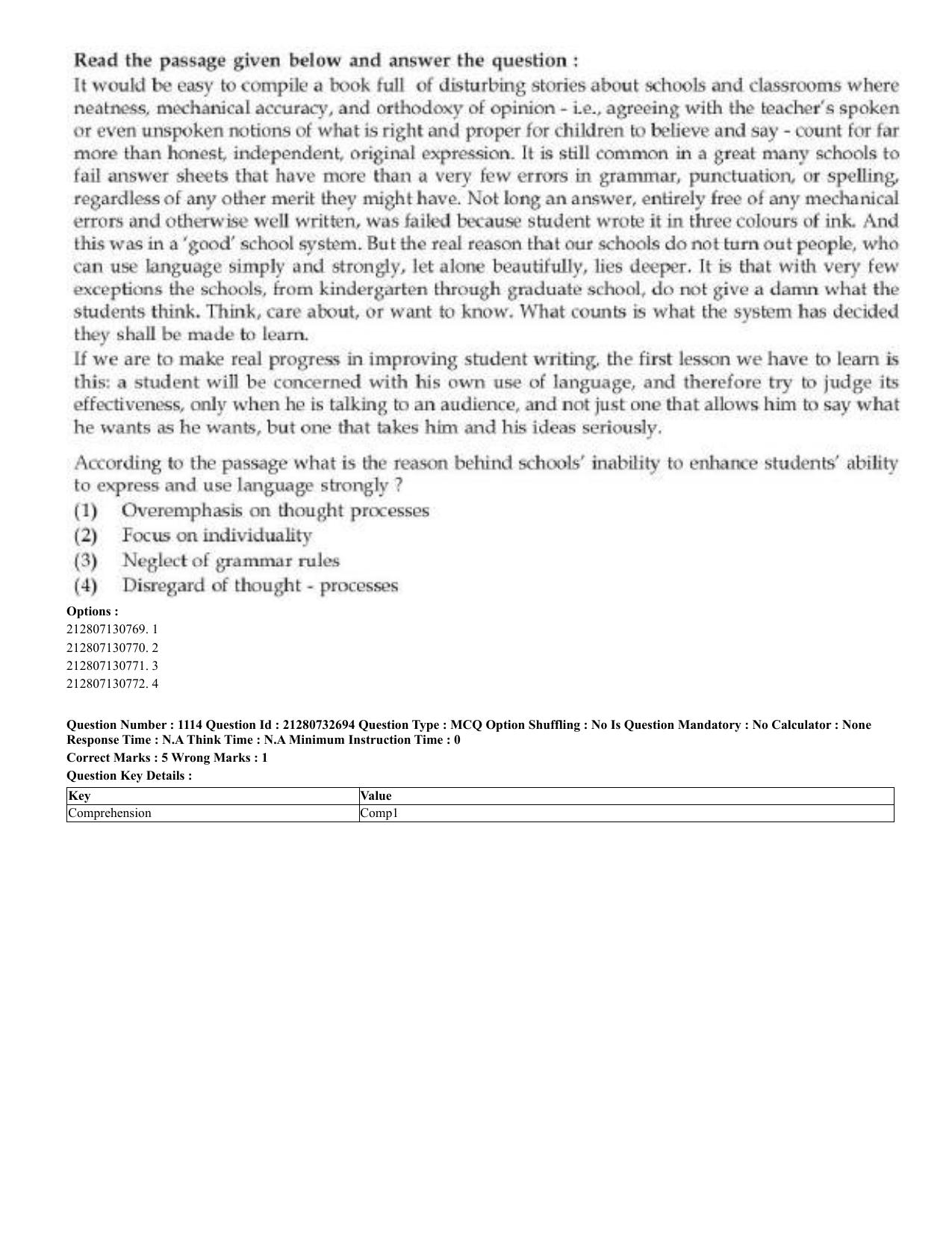 CUET 2023 English Kashmiri Shift 3 Question Papers - Page 552