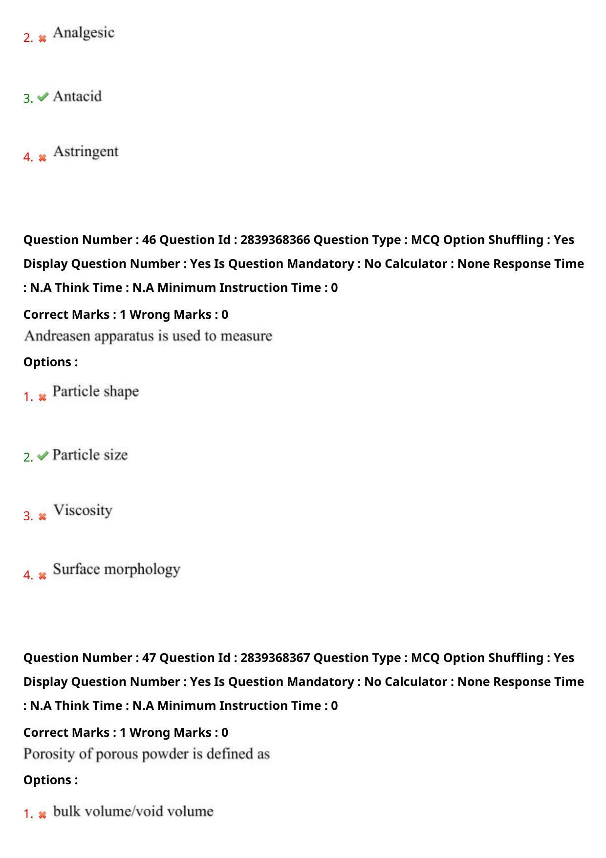 TS PGECET 2023: PY-PHARMACY Question Papers - Page 26