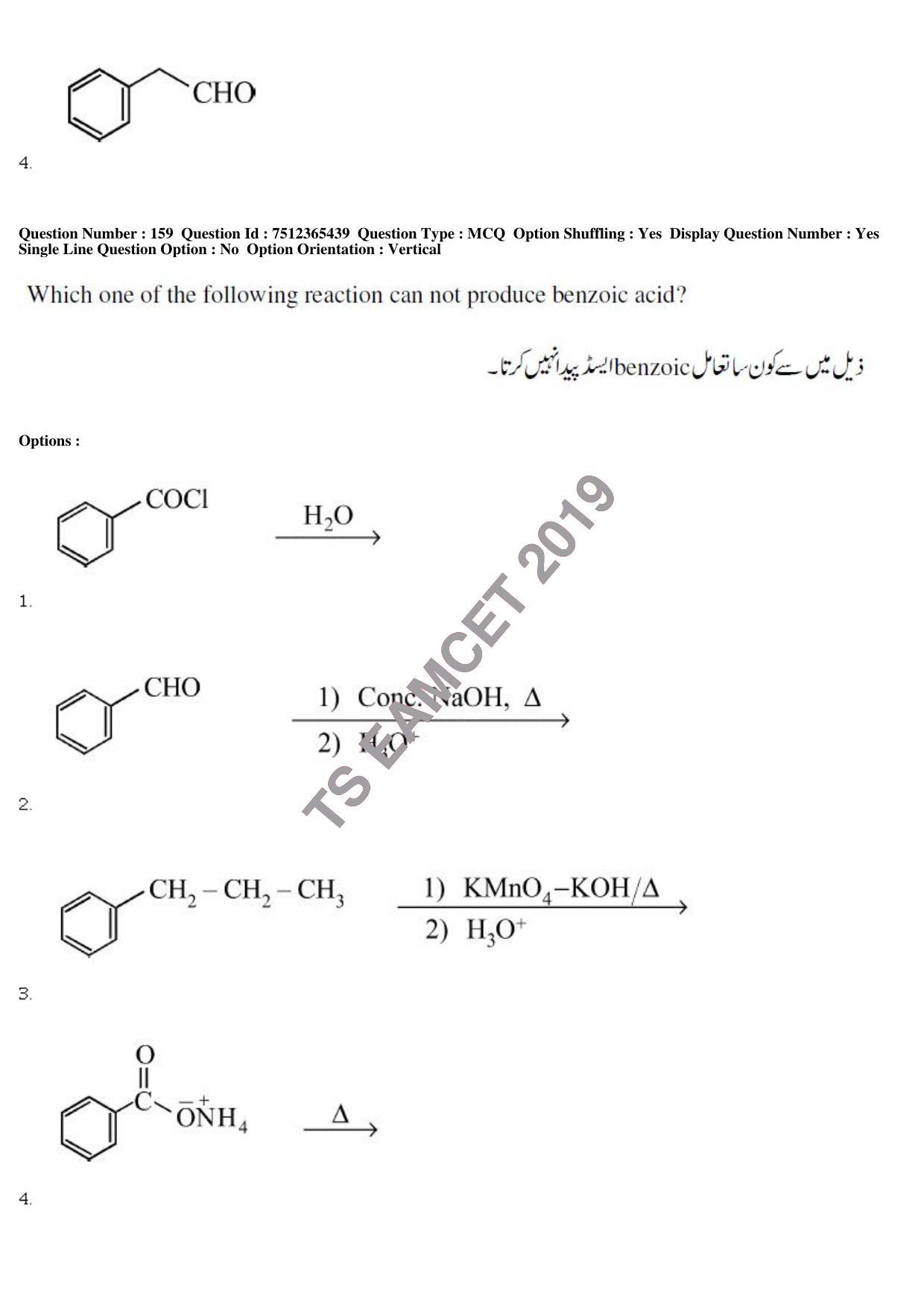 TS EAMCET 2019 Agriculture and Medical Question Paper with Key (8 May 2019 Forenoon (Urdu)) - Page 136