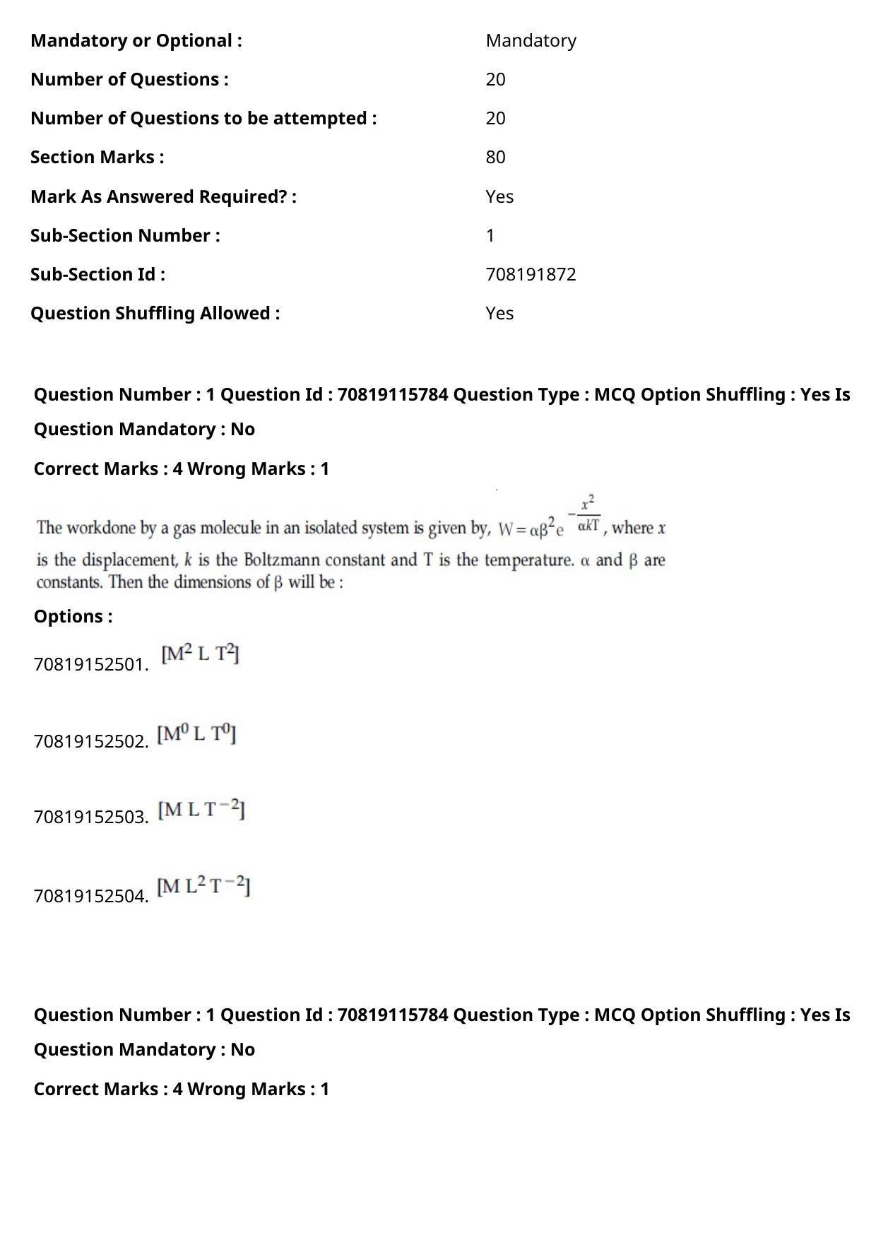 JEE Mains 2021: BTech Malayalam (Shift 1) 24-02-2021 Question Paper - Page 2