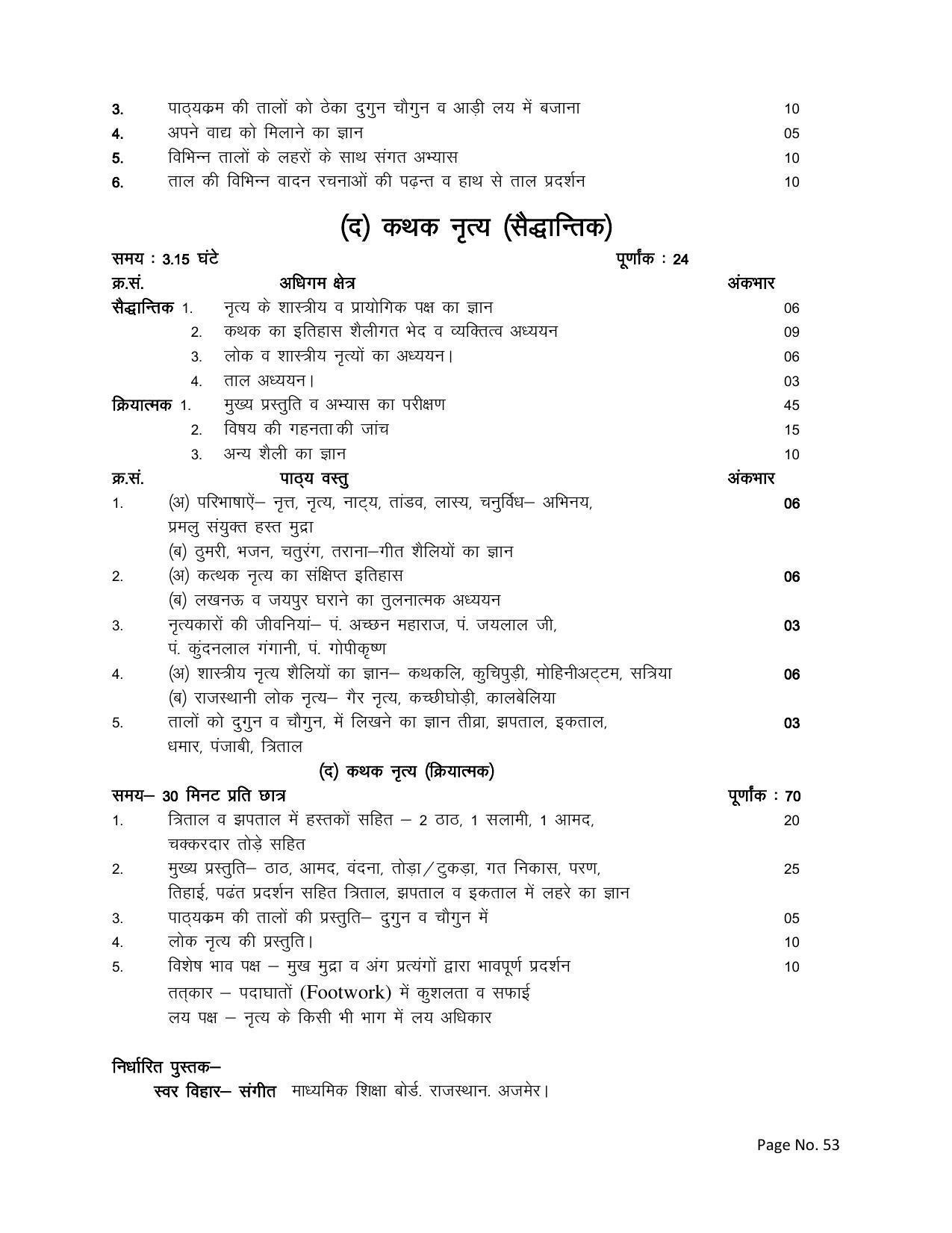 RBSE Class 12 Complete Syllabus 2023 - Page 53