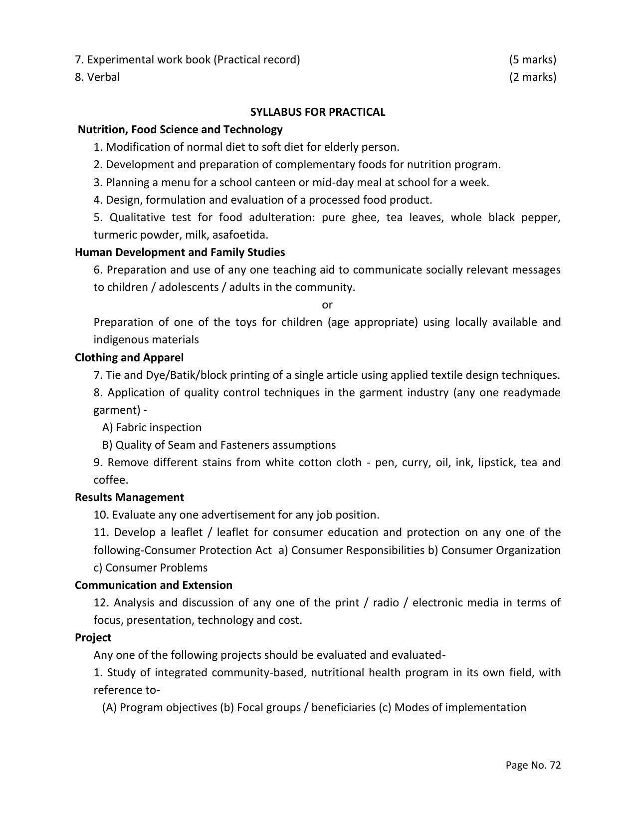 RBSE Class 12 Complete Syllabus 2023 - Page 72