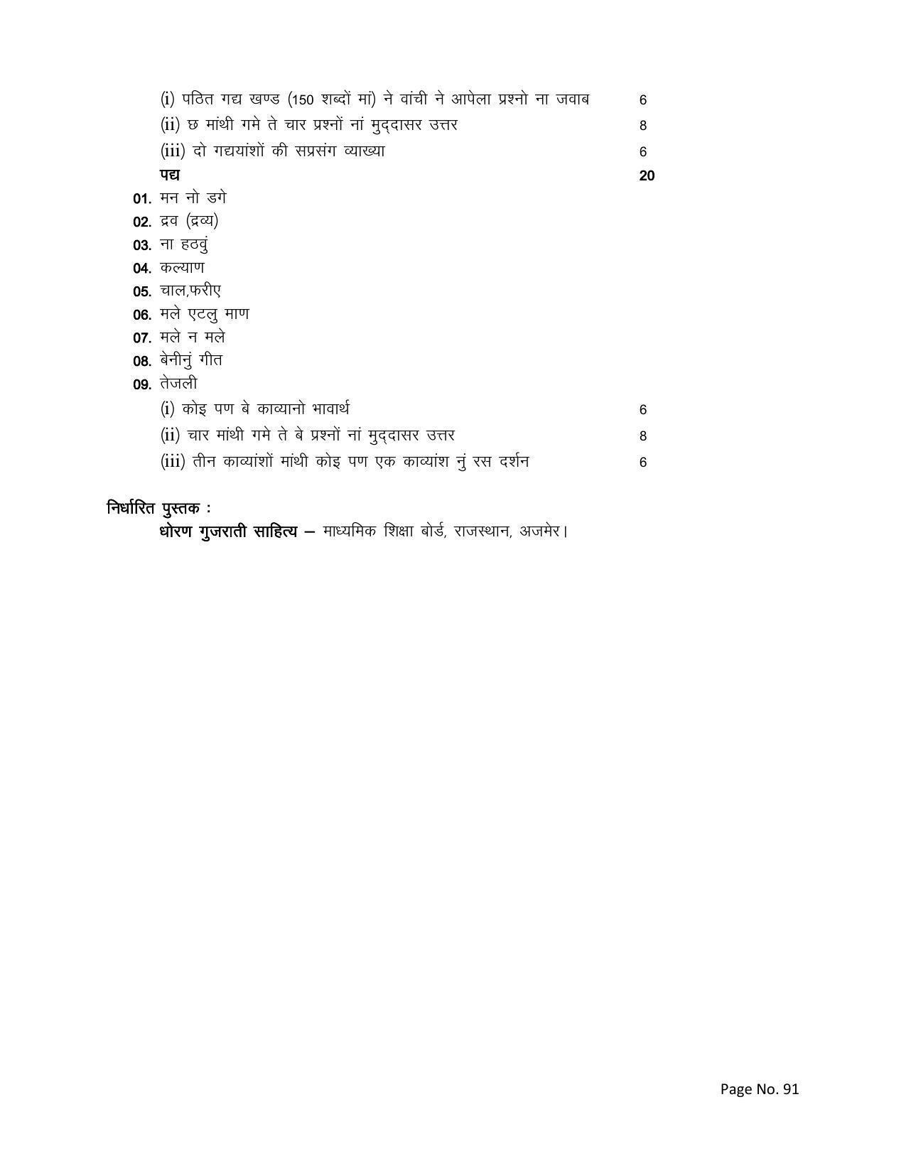 RBSE Class 12 Complete Syllabus 2023 - Page 91