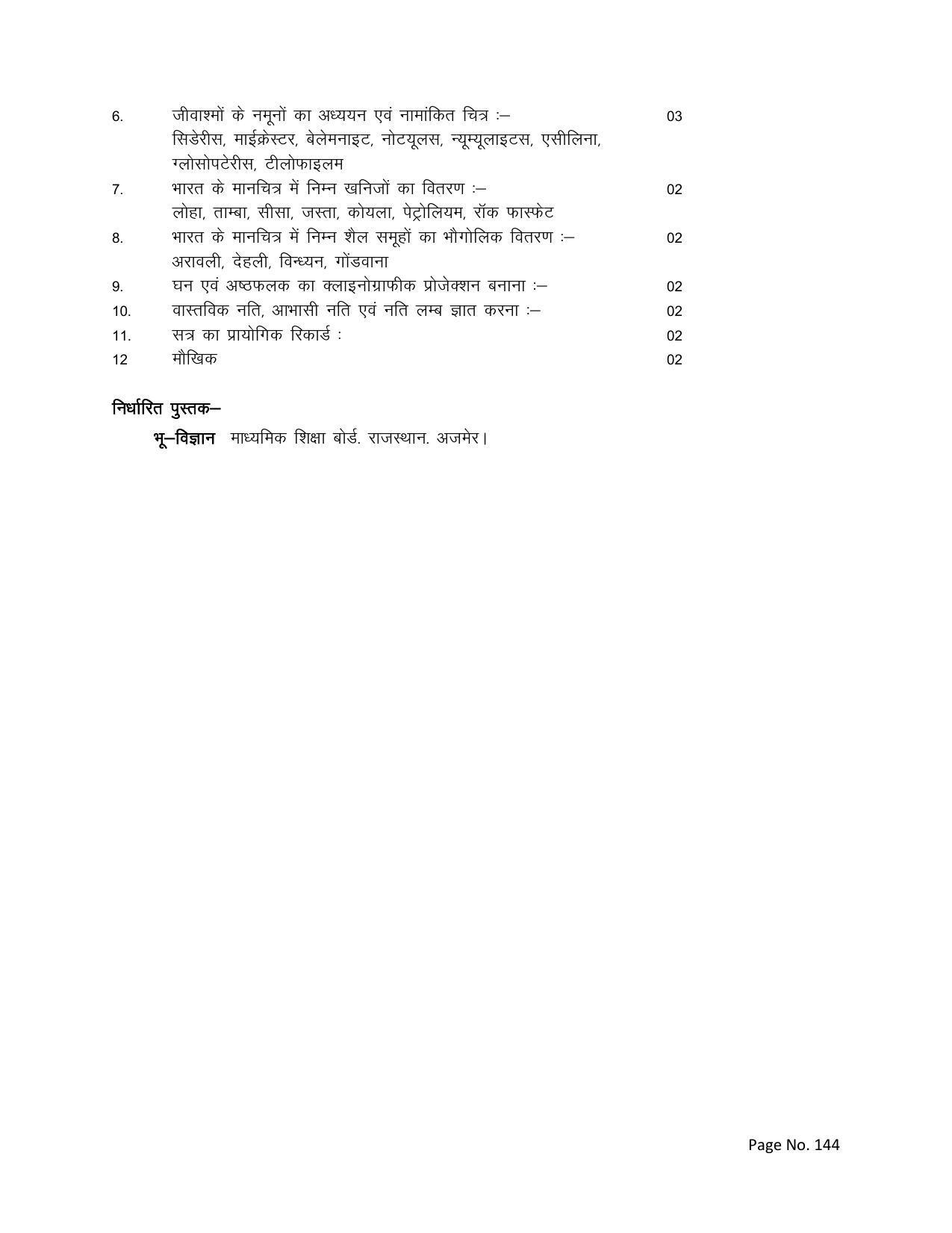 RBSE Class 12 Complete Syllabus 2023 - Page 144