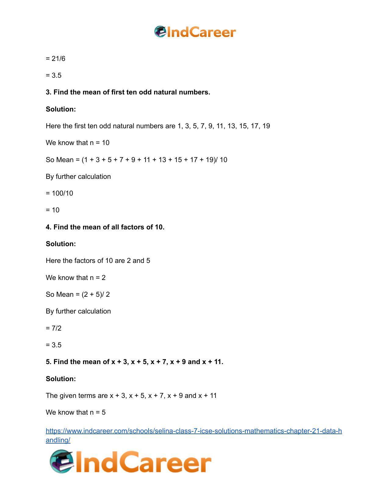 Selina Class 7 ICSE Solutions Mathematics : Chapter 21- Data Handling - Page 8
