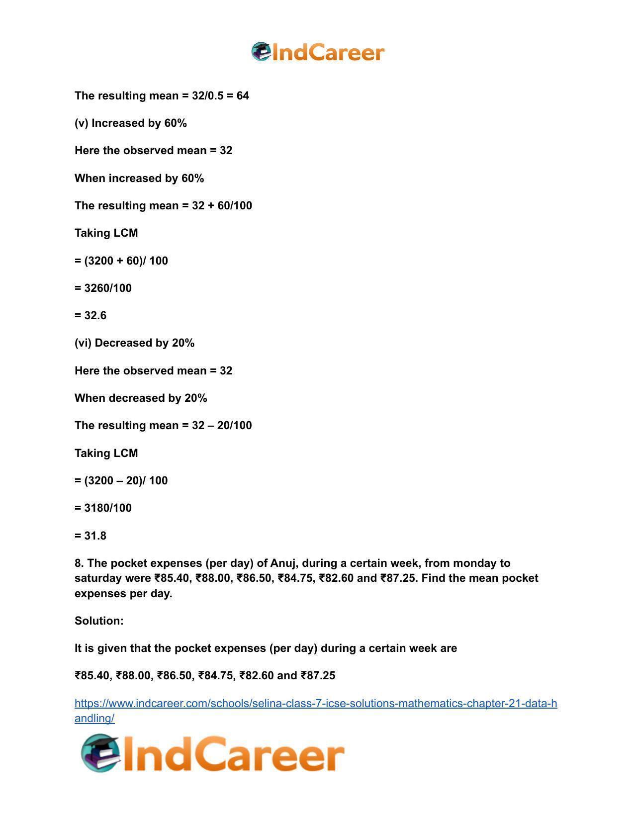 Selina Class 7 ICSE Solutions Mathematics : Chapter 21- Data Handling - Page 11