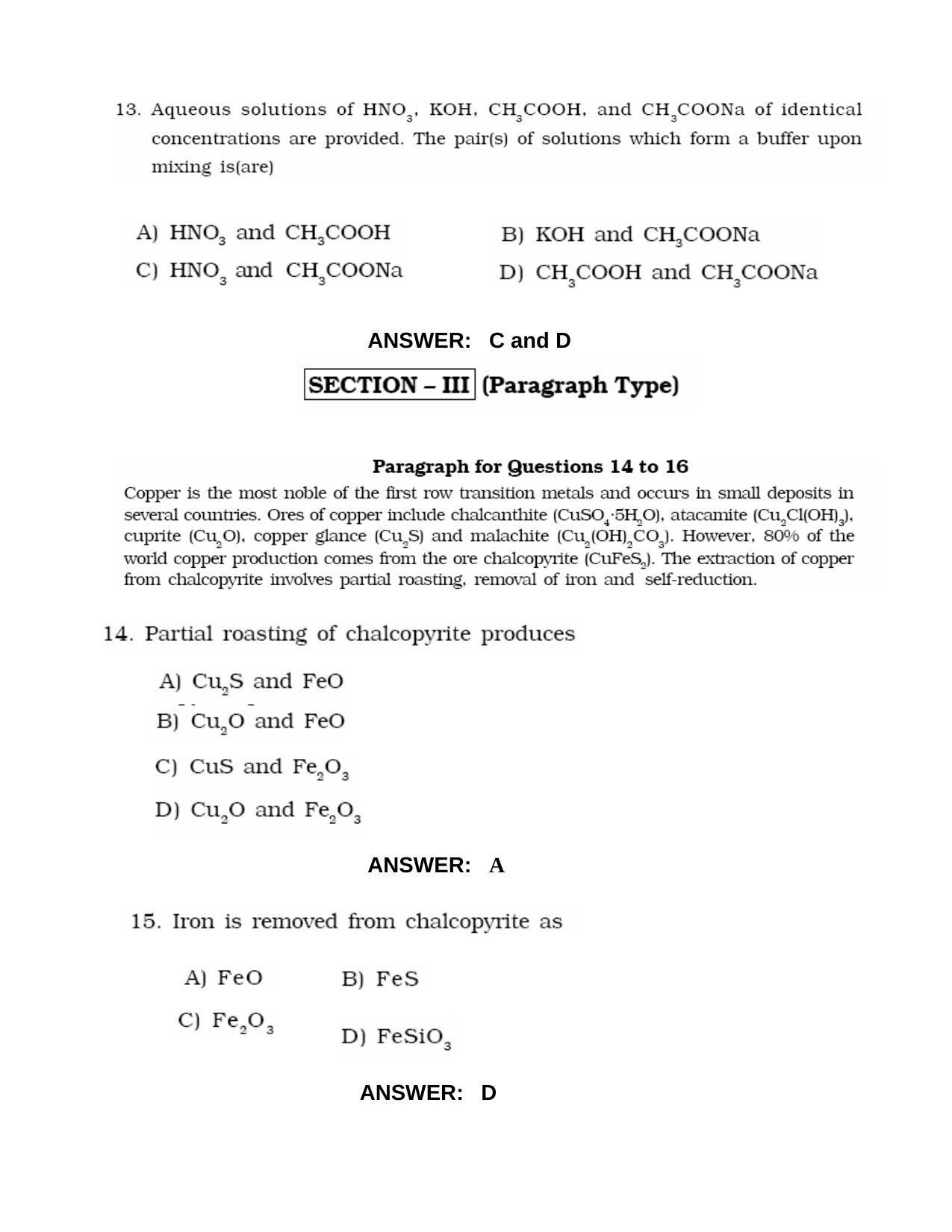 JEE 2010 Paper I Question Paper - Page 5