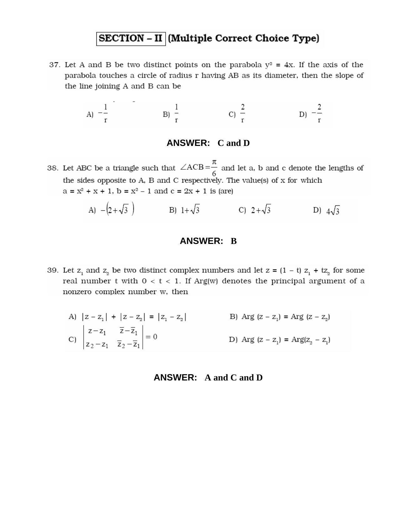 JEE 2010 Paper I Question Paper - Page 11