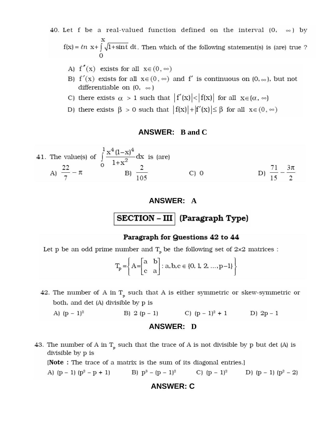 JEE 2010 Paper I Question Paper - Page 12