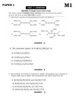 JEE 2010 Paper I Question Paper