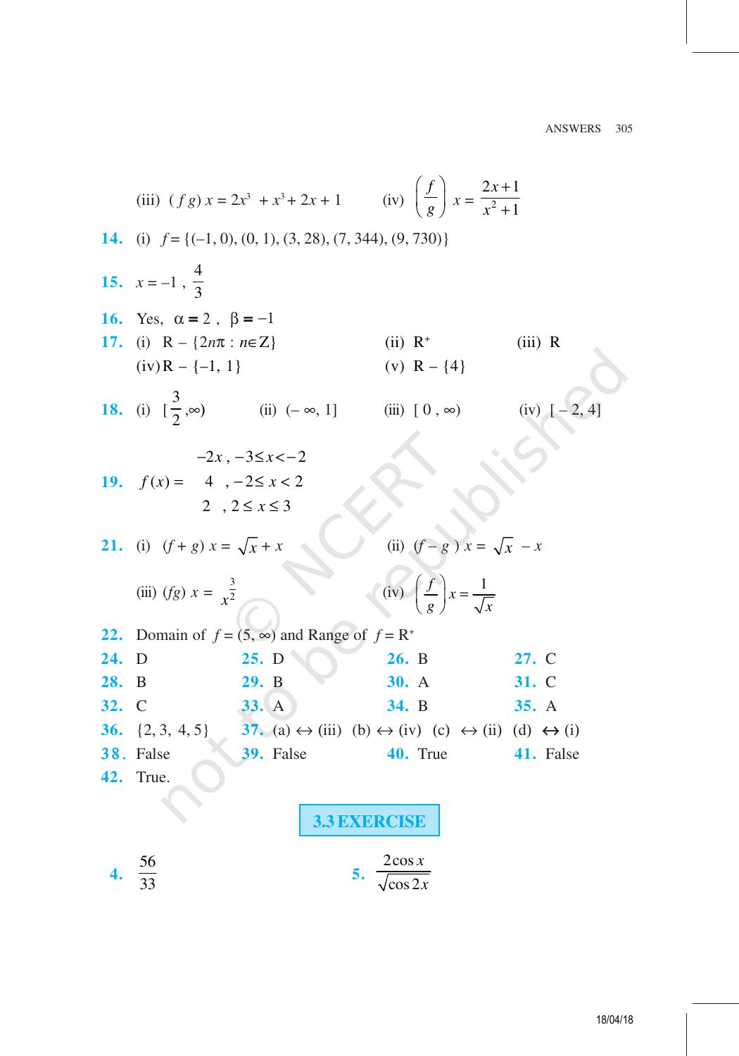 NCERT Exemplar Class 11: Mathematics Answers - Page 3