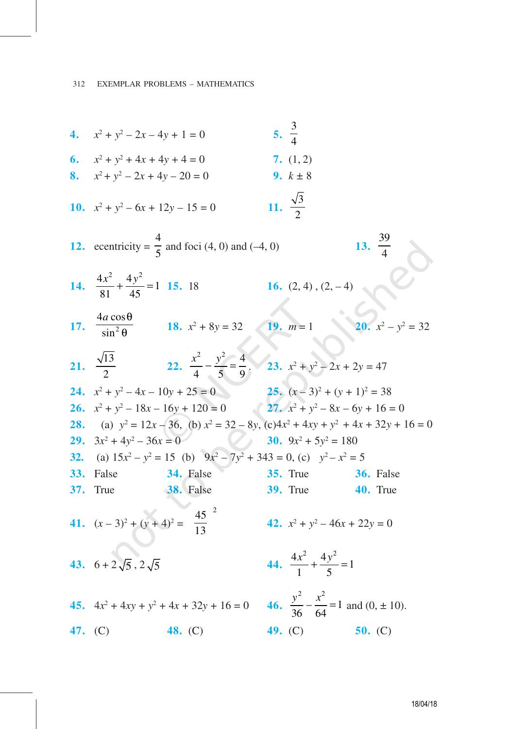 NCERT Exemplar Class 11: Mathematics Answers - Page 10
