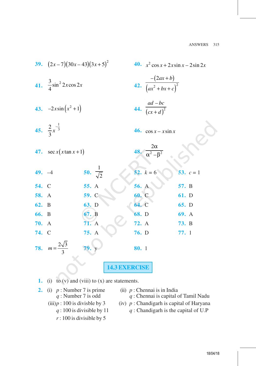 NCERT Exemplar Class 11: Mathematics Answers - Page 13