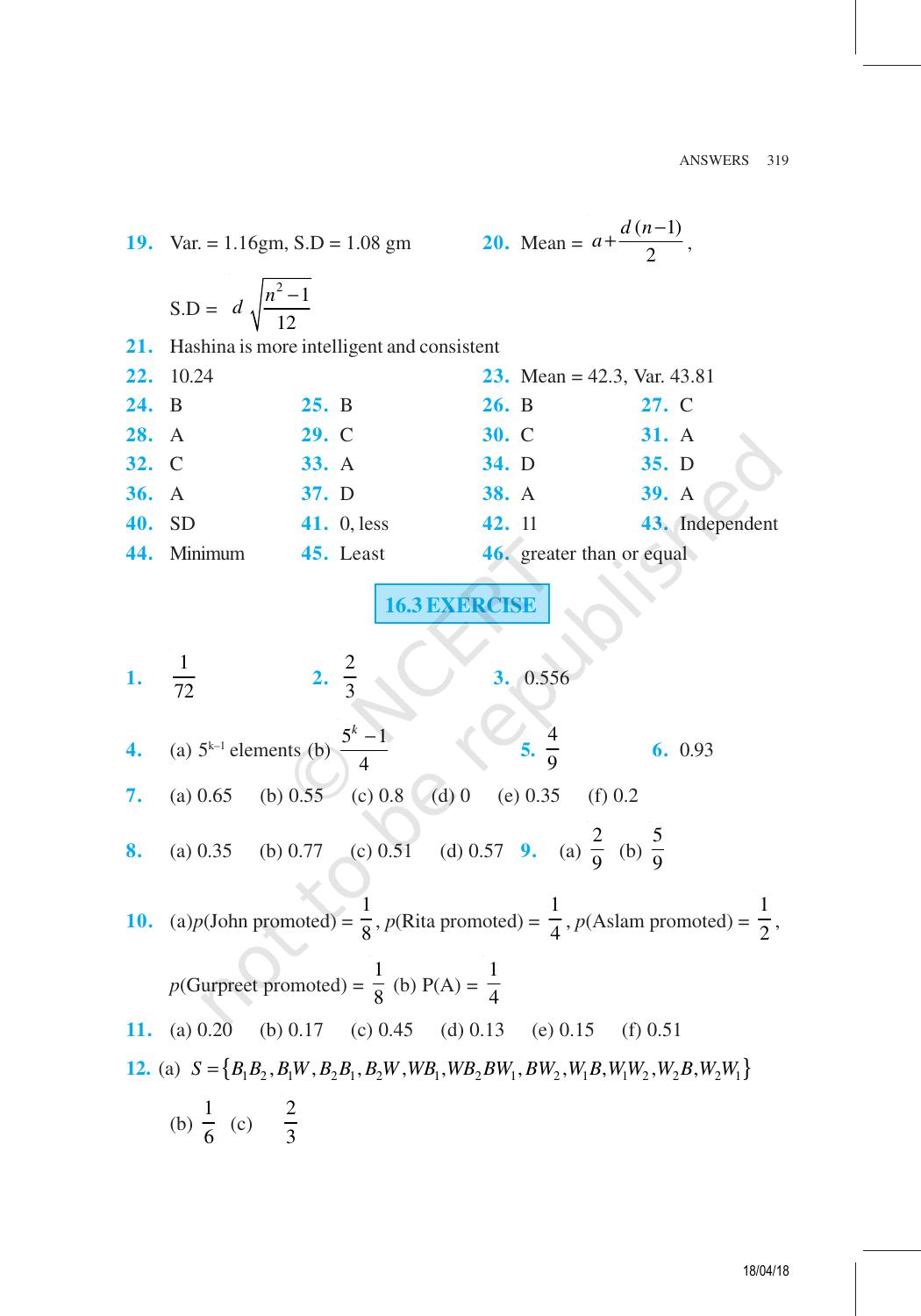 NCERT Exemplar Class 11: Mathematics Answers - Page 17