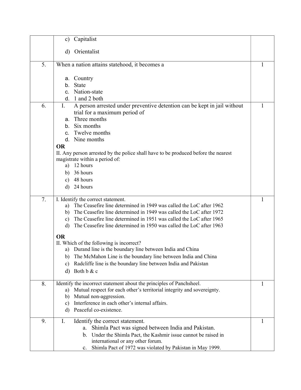 NIOS Class 12 Political Science Sample Paper - Page 3