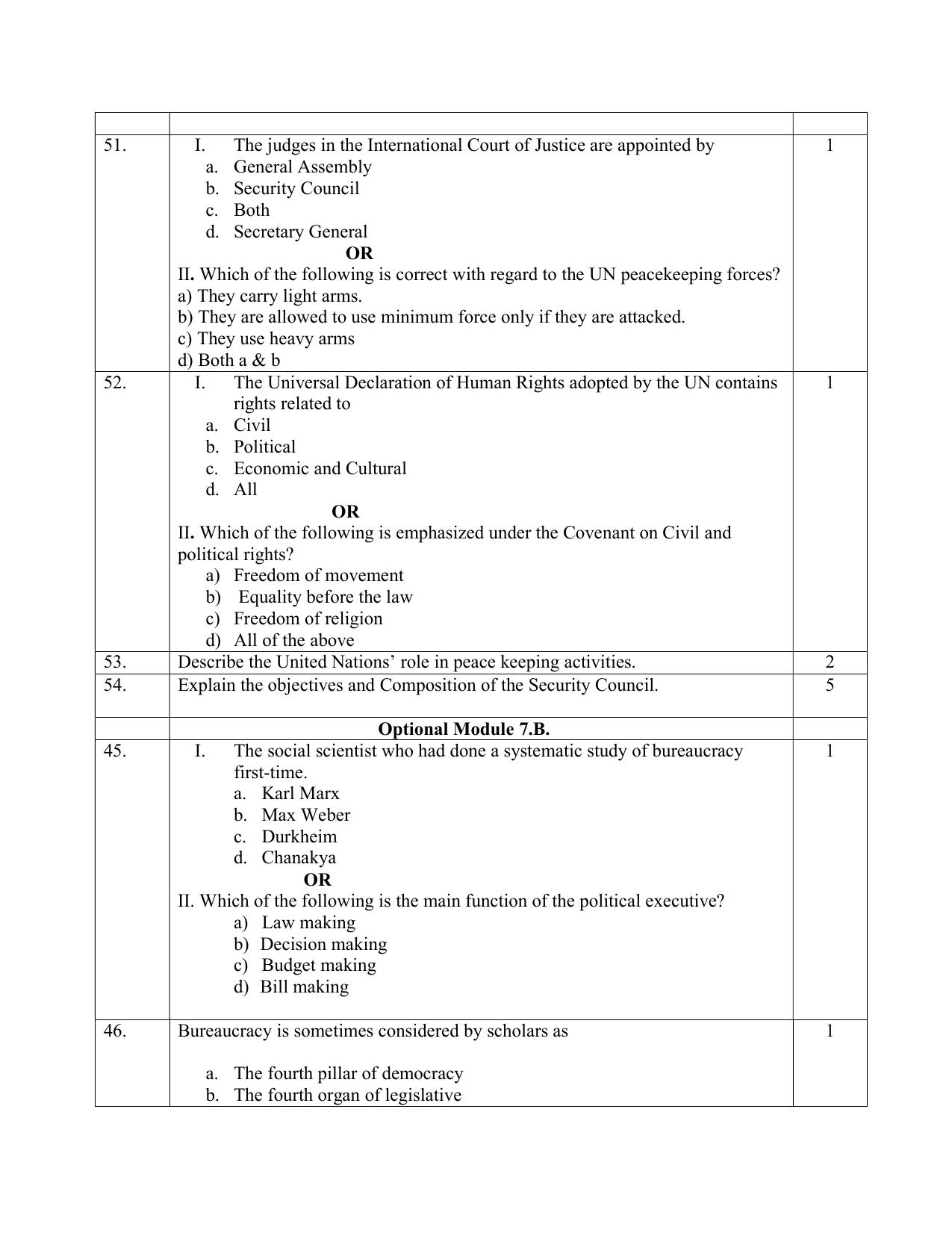 NIOS Class 12 Political Science Sample Paper - Page 9
