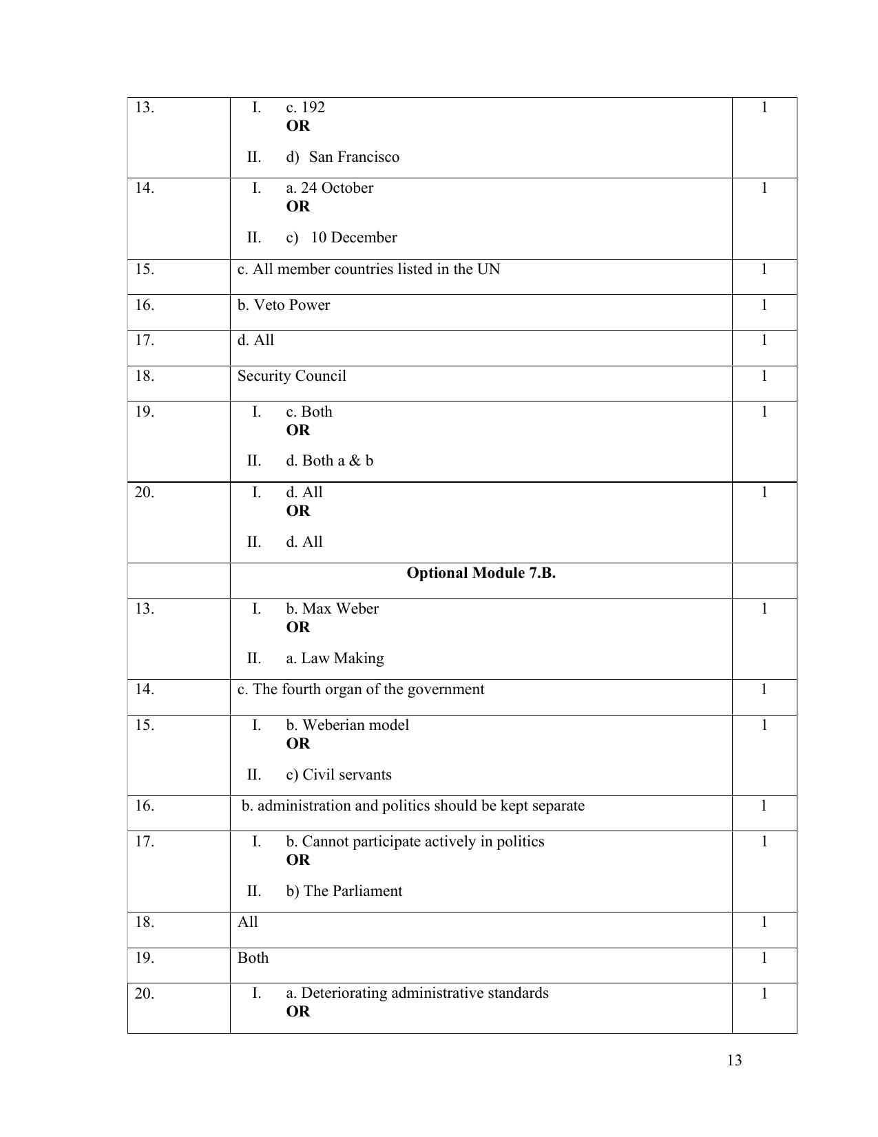 NIOS Class 12 Political Science Sample Paper - Page 13