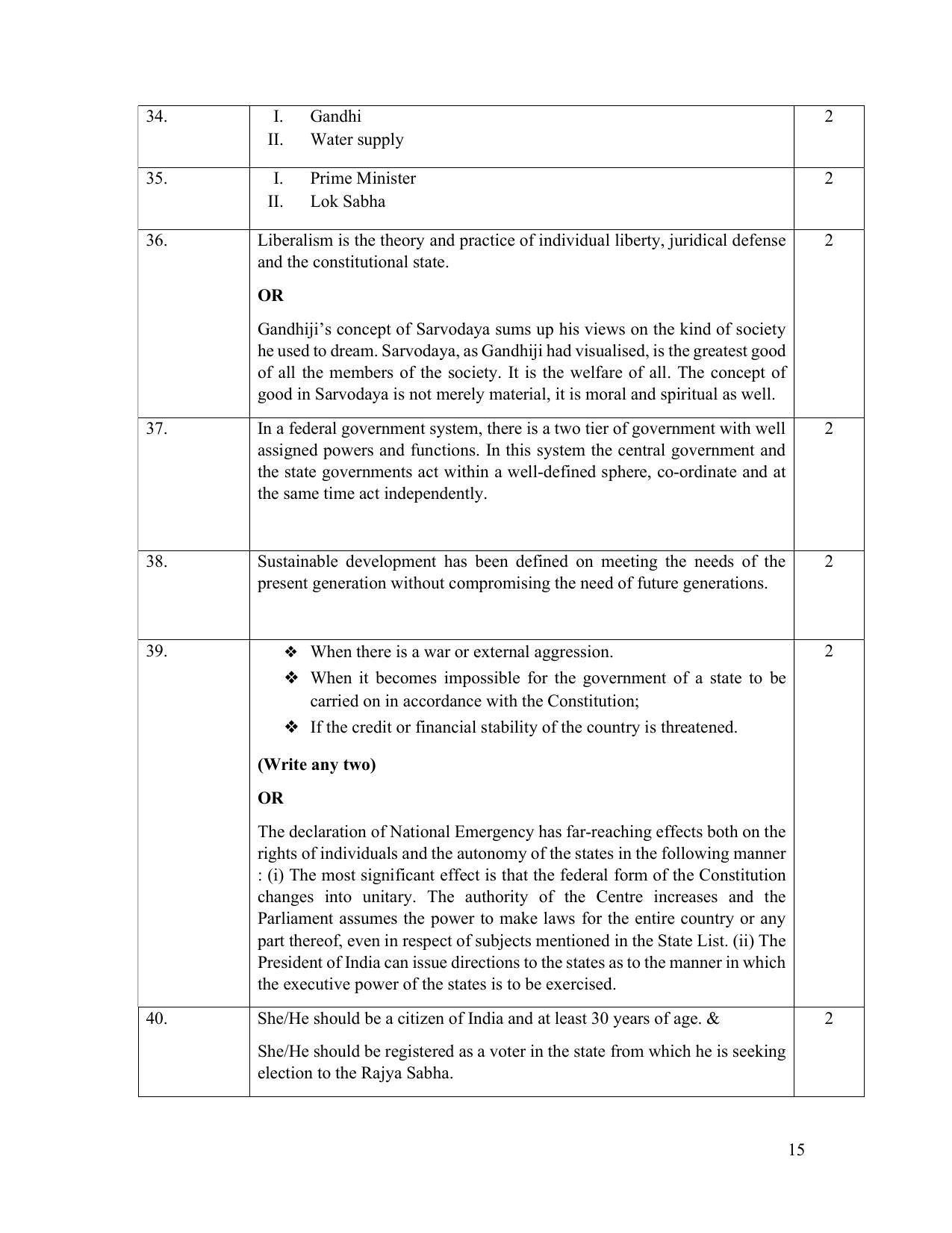 NIOS Class 12 Political Science Sample Paper - Page 15