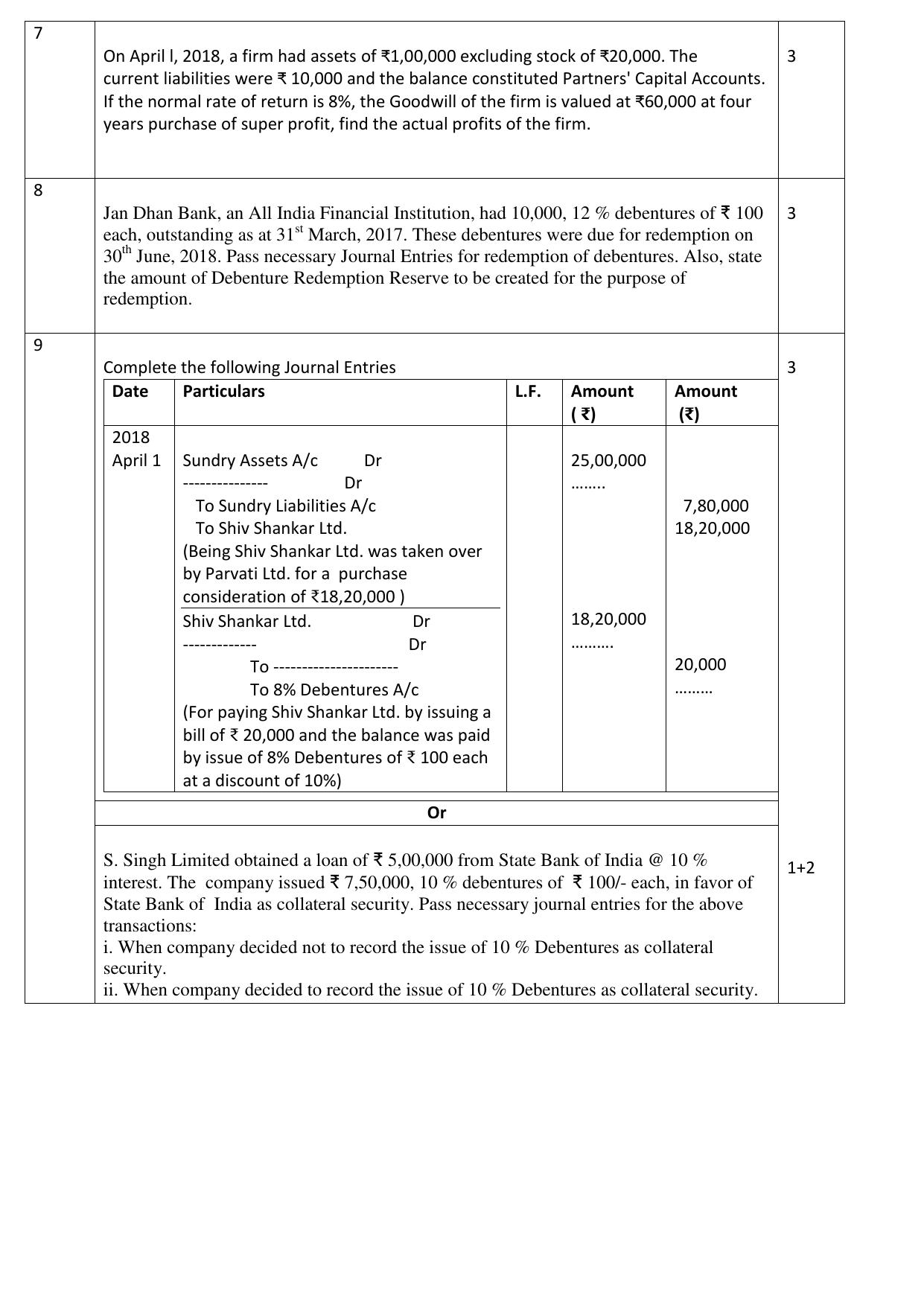 CBSE Class 12 Accountancy-Sample Paper 2018-19 - Page 2