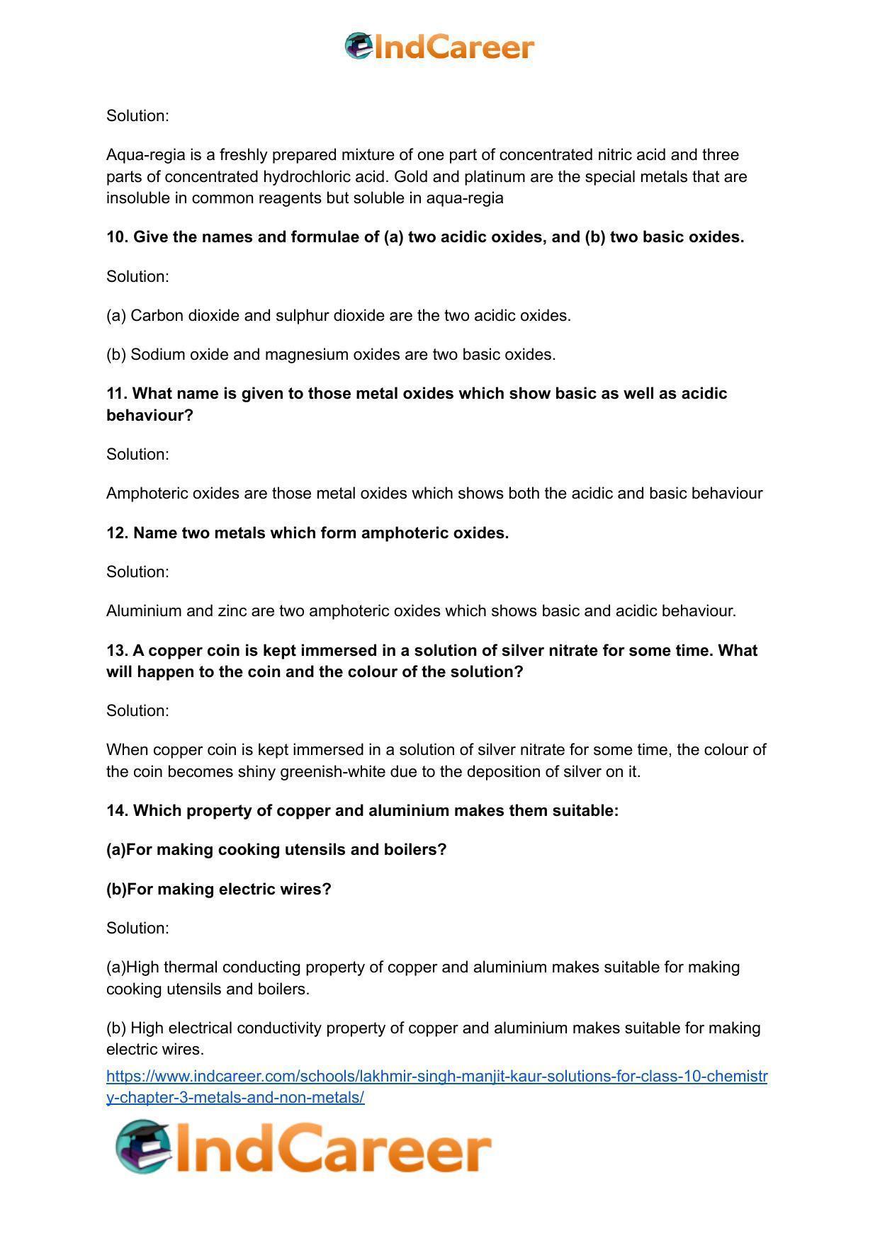 Lakhmir Singh Manjit Kaur Solutions for Class 10 Chemistry: Chapter 3- Metals and Non-Metals - Page 4