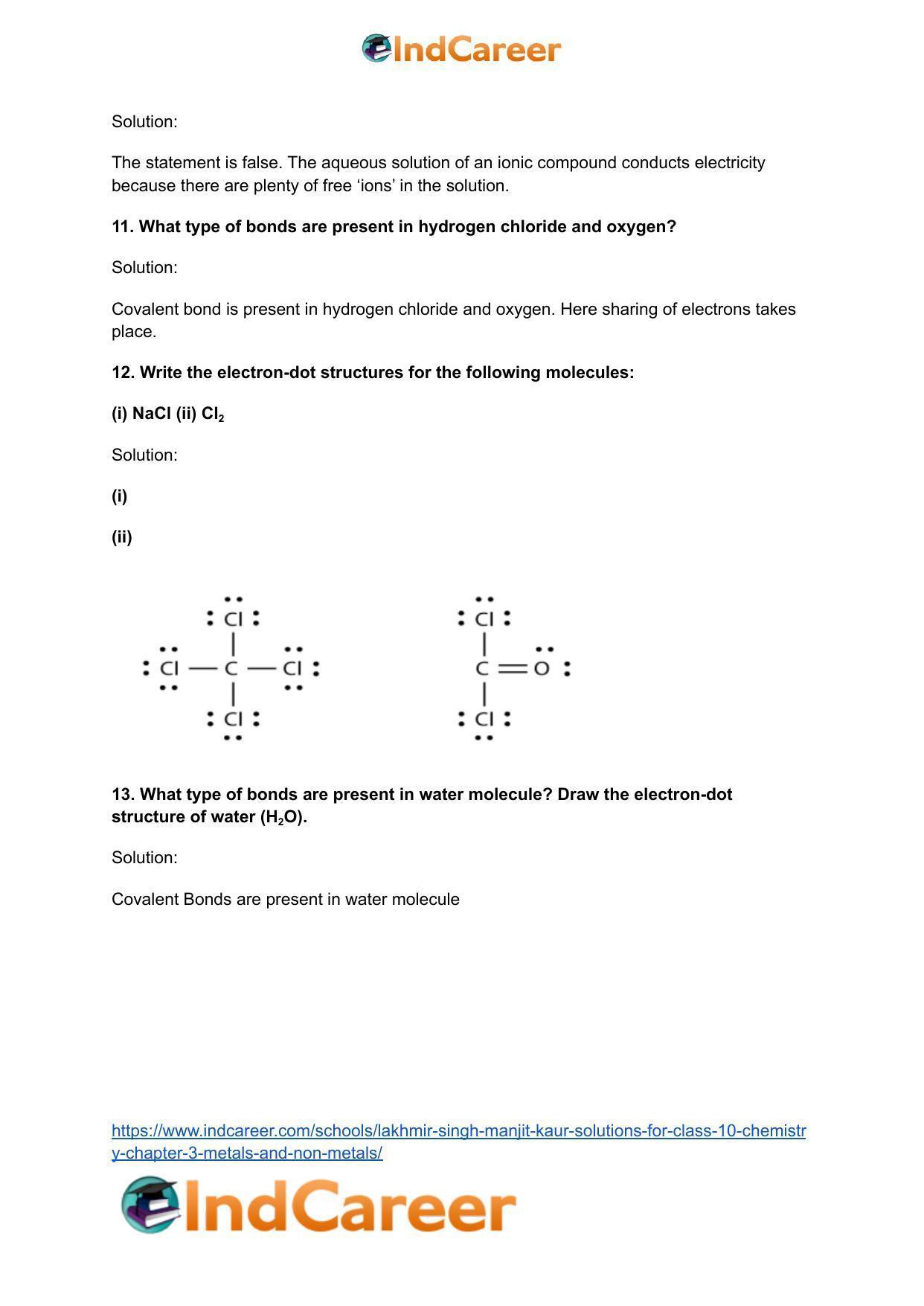Lakhmir Singh Manjit Kaur Solutions for Class 10 Chemistry: Chapter 3- Metals and Non-Metals - Page 32