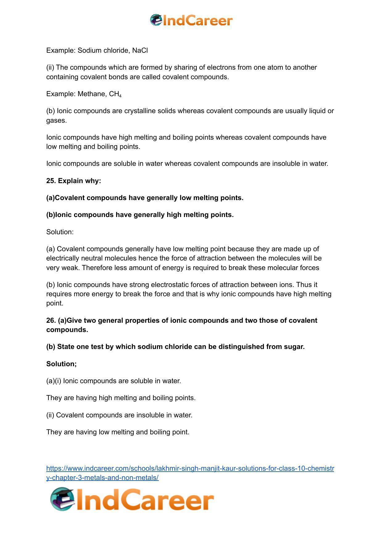 Lakhmir Singh Manjit Kaur Solutions for Class 10 Chemistry: Chapter 3- Metals and Non-Metals - Page 38