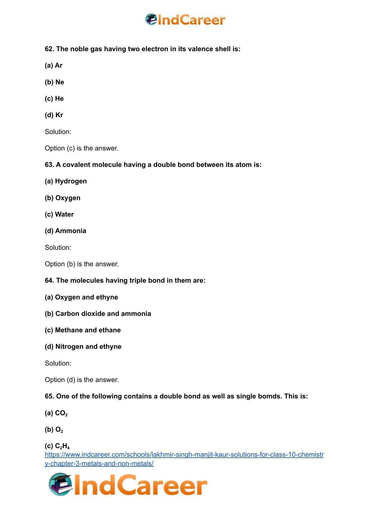 Lakhmir Singh Manjit Kaur Solutions for Class 10 Chemistry: Chapter 3- Metals and Non-Metals - Page 54