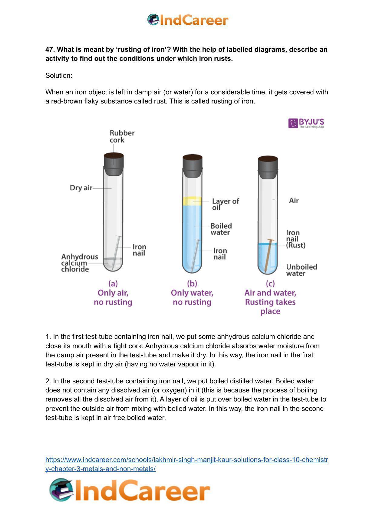 Lakhmir Singh Manjit Kaur Solutions for Class 10 Chemistry: Chapter 3- Metals and Non-Metals - Page 67