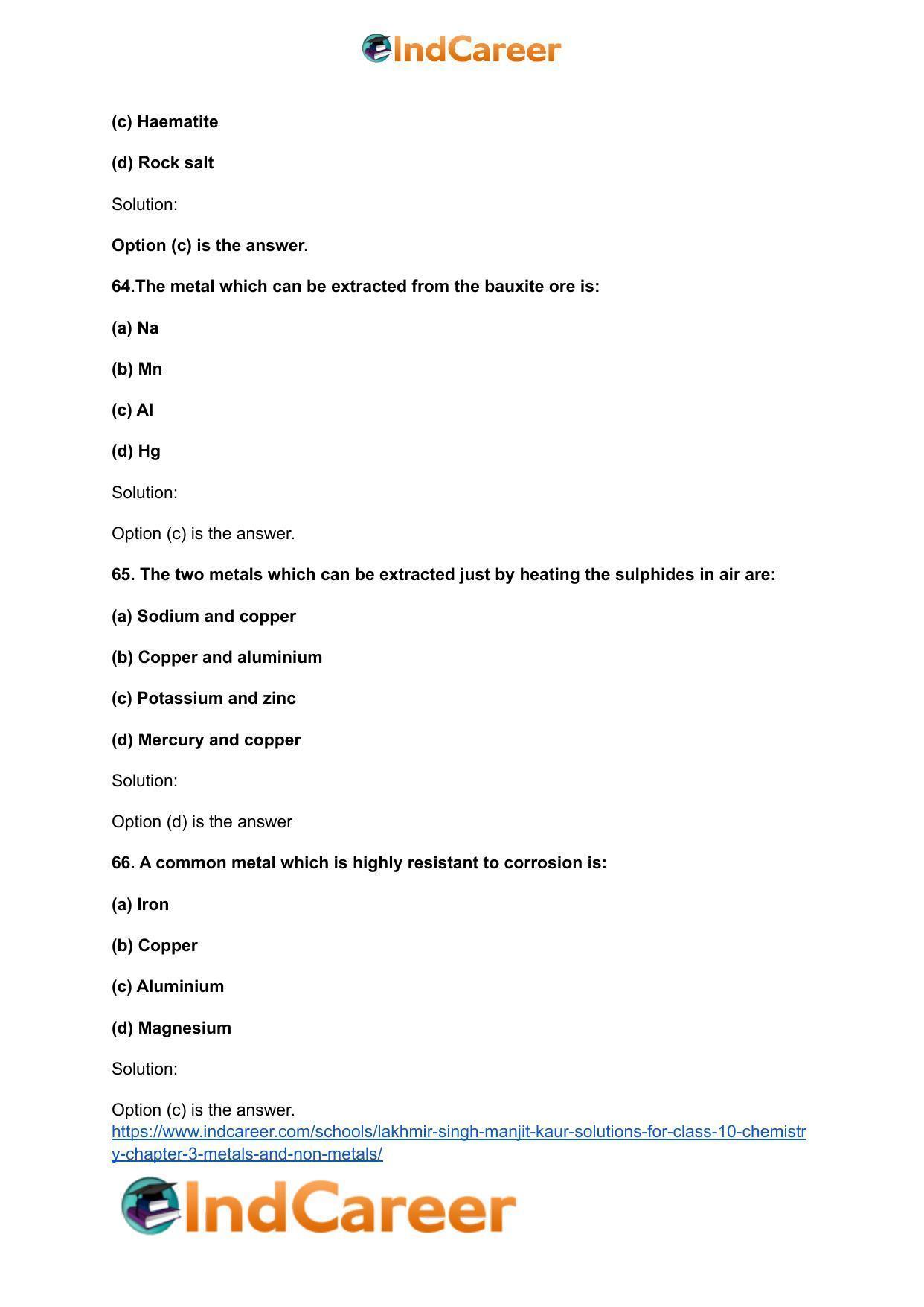 Lakhmir Singh Manjit Kaur Solutions for Class 10 Chemistry: Chapter 3- Metals and Non-Metals - Page 77