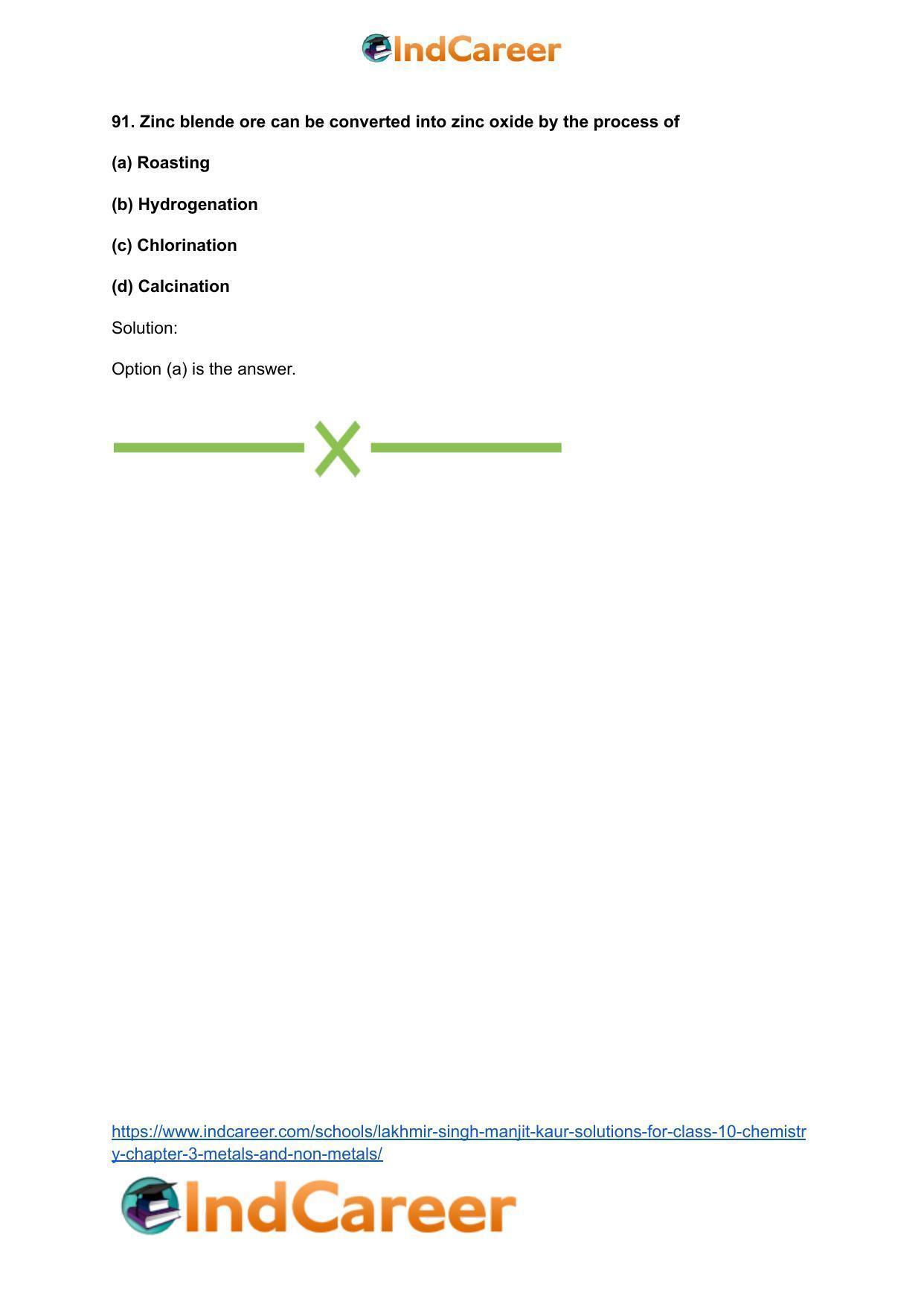 Lakhmir Singh Manjit Kaur Solutions for Class 10 Chemistry: Chapter 3- Metals and Non-Metals - Page 85