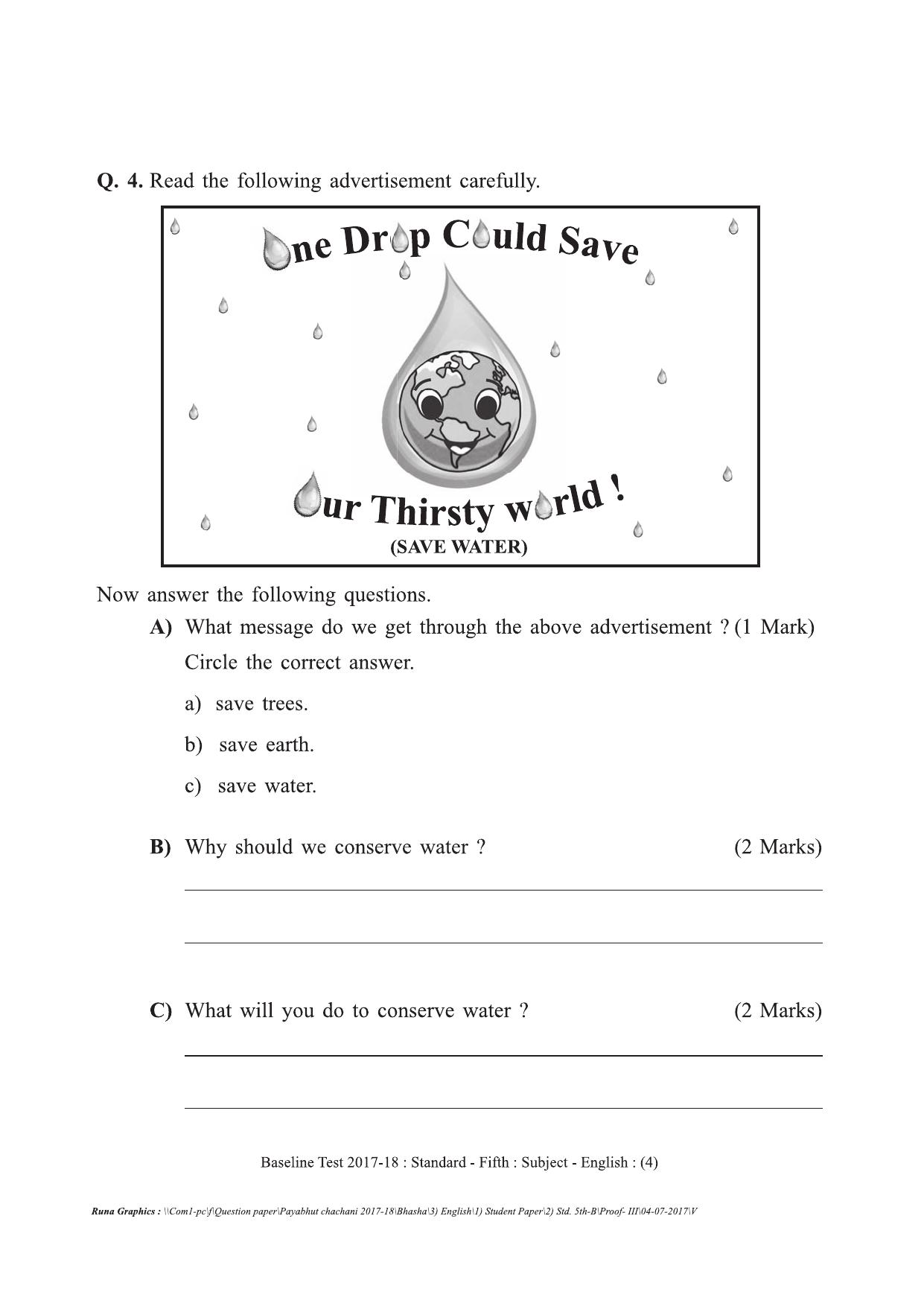 Maharashtra Board Class 5 English इंग्रजी Set B (संच-ब) Question Bank - Page 4