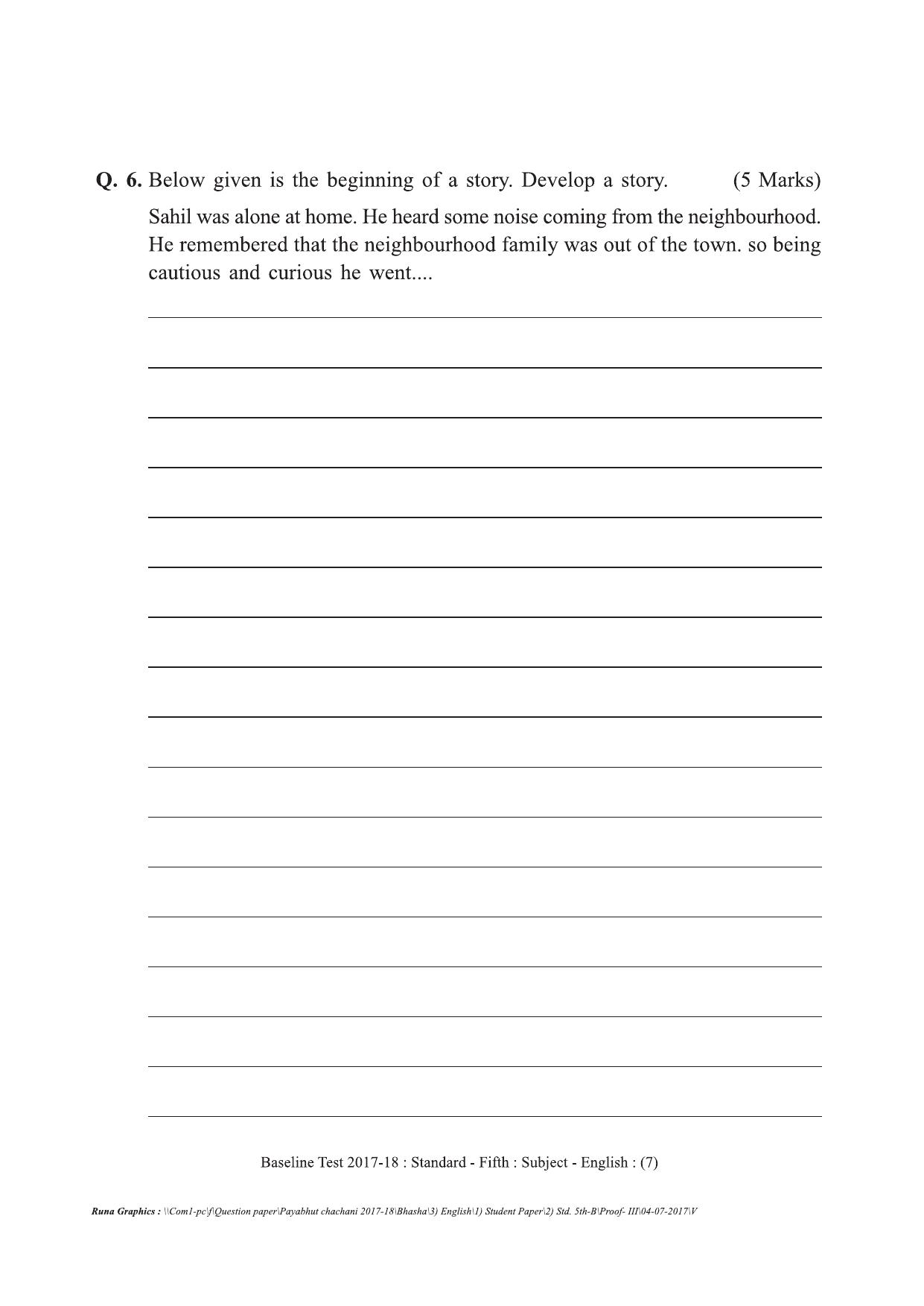 Maharashtra Board Class 5 English इंग्रजी Set B (संच-ब) Question Bank - Page 7