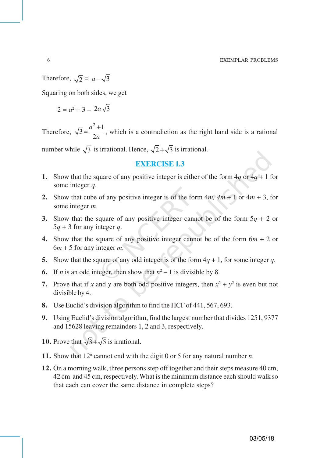 NCERT Exemplar Book for Class 10 Maths: Chapter 1 Real Numbers - Page 6