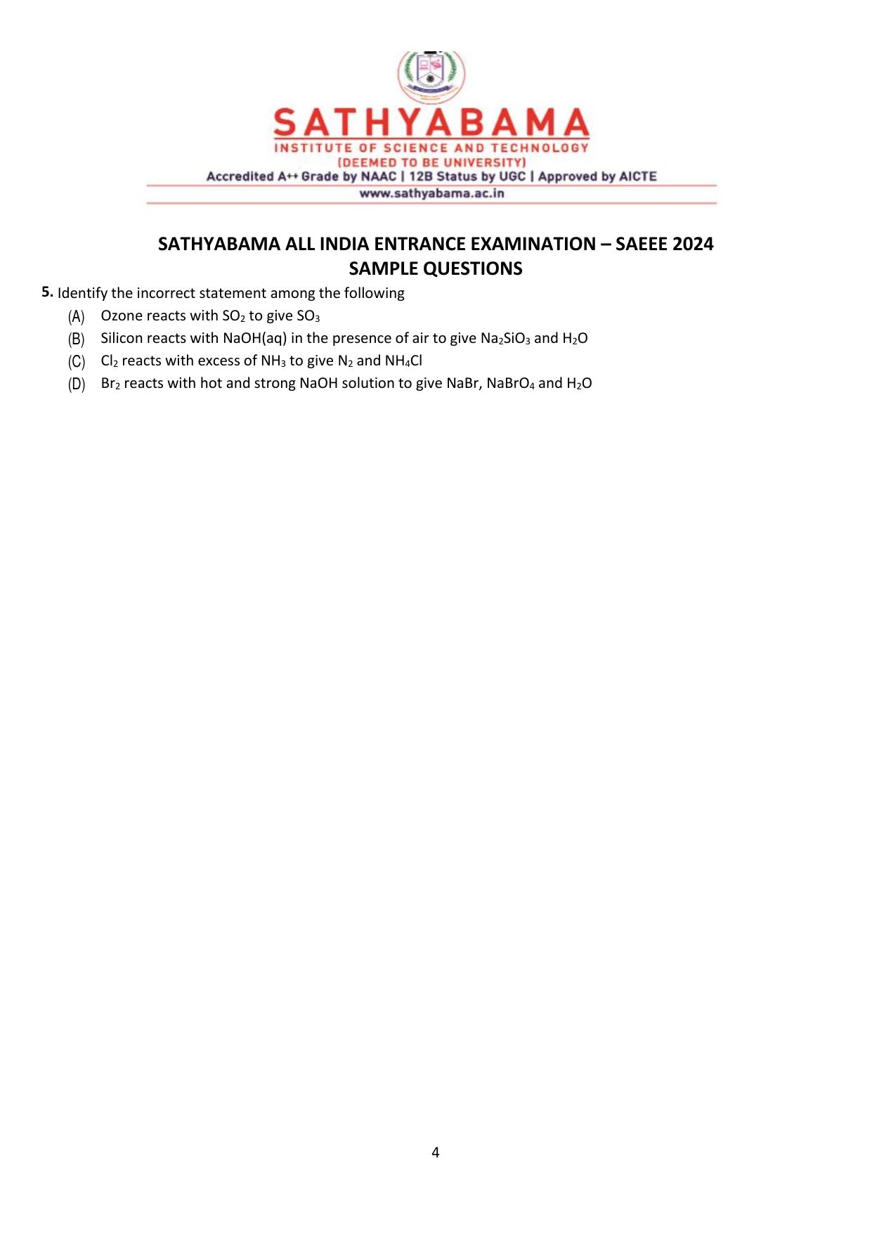 SAEEE Question Papers 2024 - Page 4