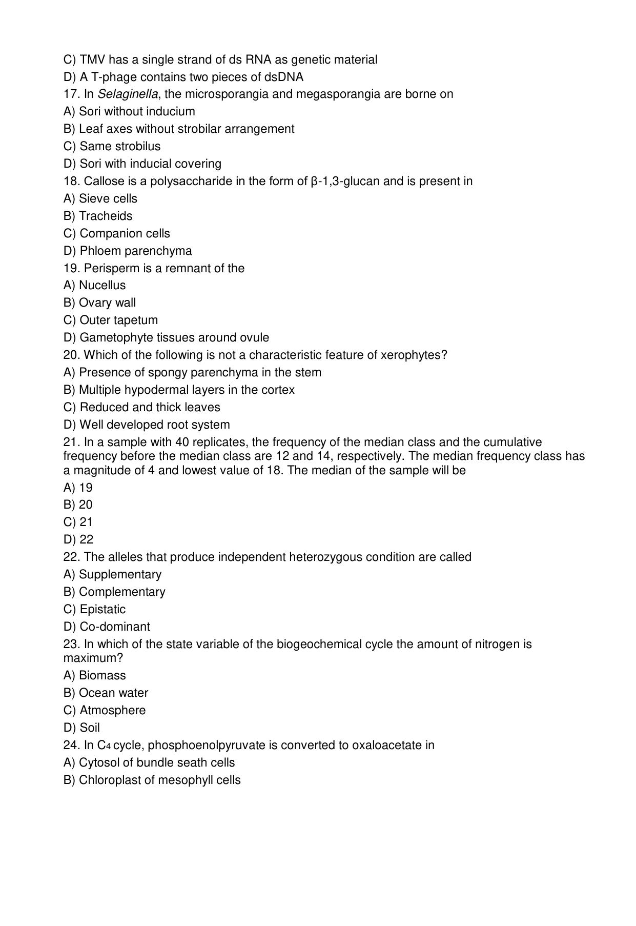 Odisha CPET BOTANY SET II 2021 Question Paper - Page 3