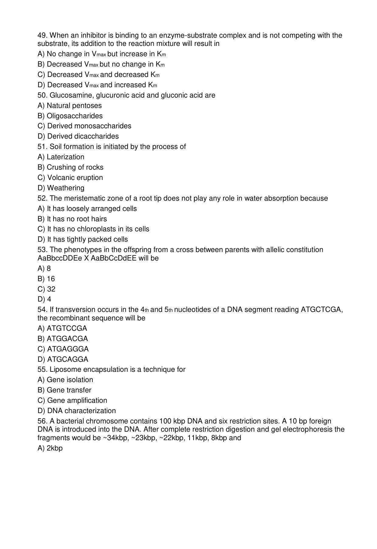 Odisha CPET BOTANY SET II 2021 Question Paper - Page 7