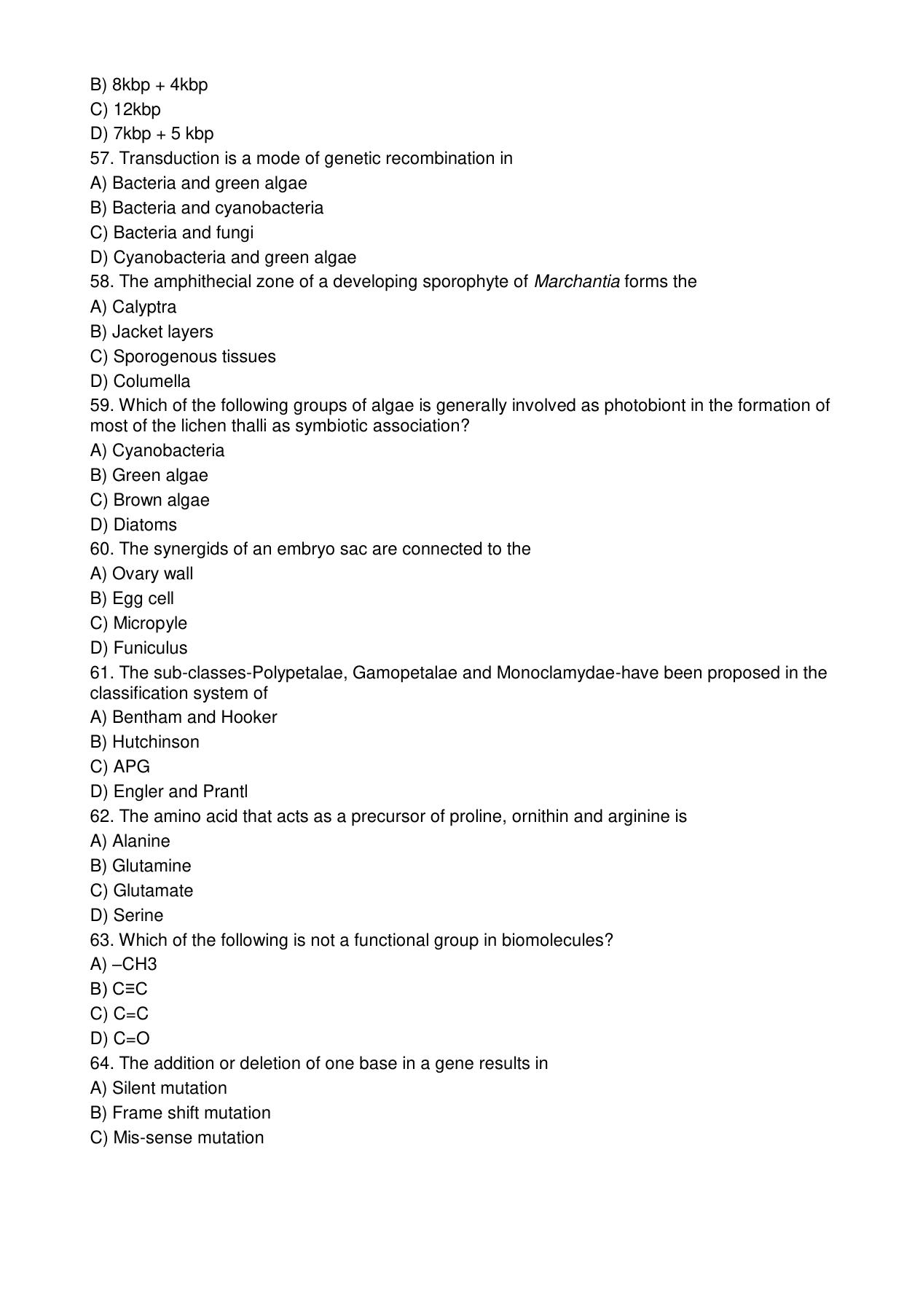Odisha CPET BOTANY SET II 2021 Question Paper - Page 8