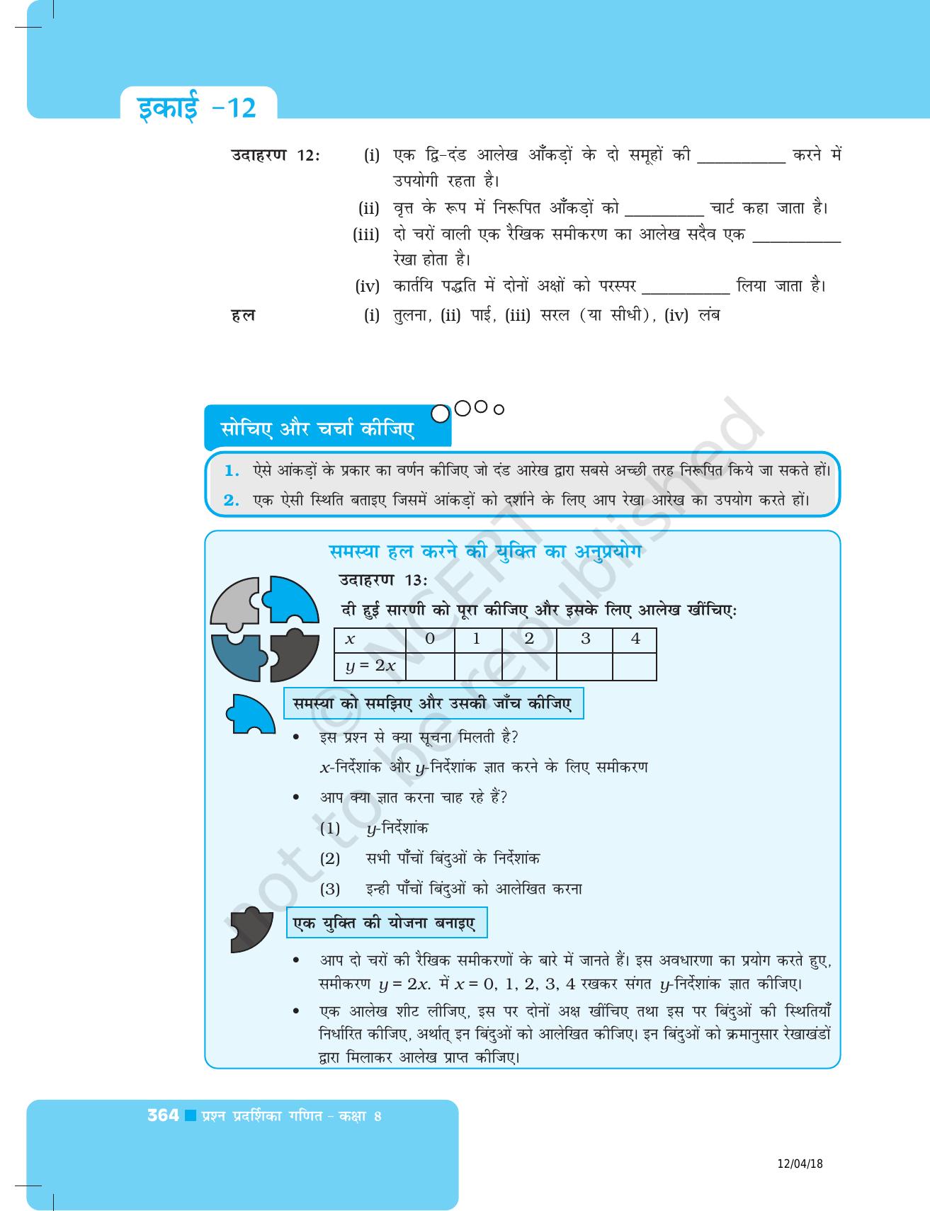 NCERT Exemplar Class 8: गणित यूनिट 12(आलेखों का परिचय ) - Page 6