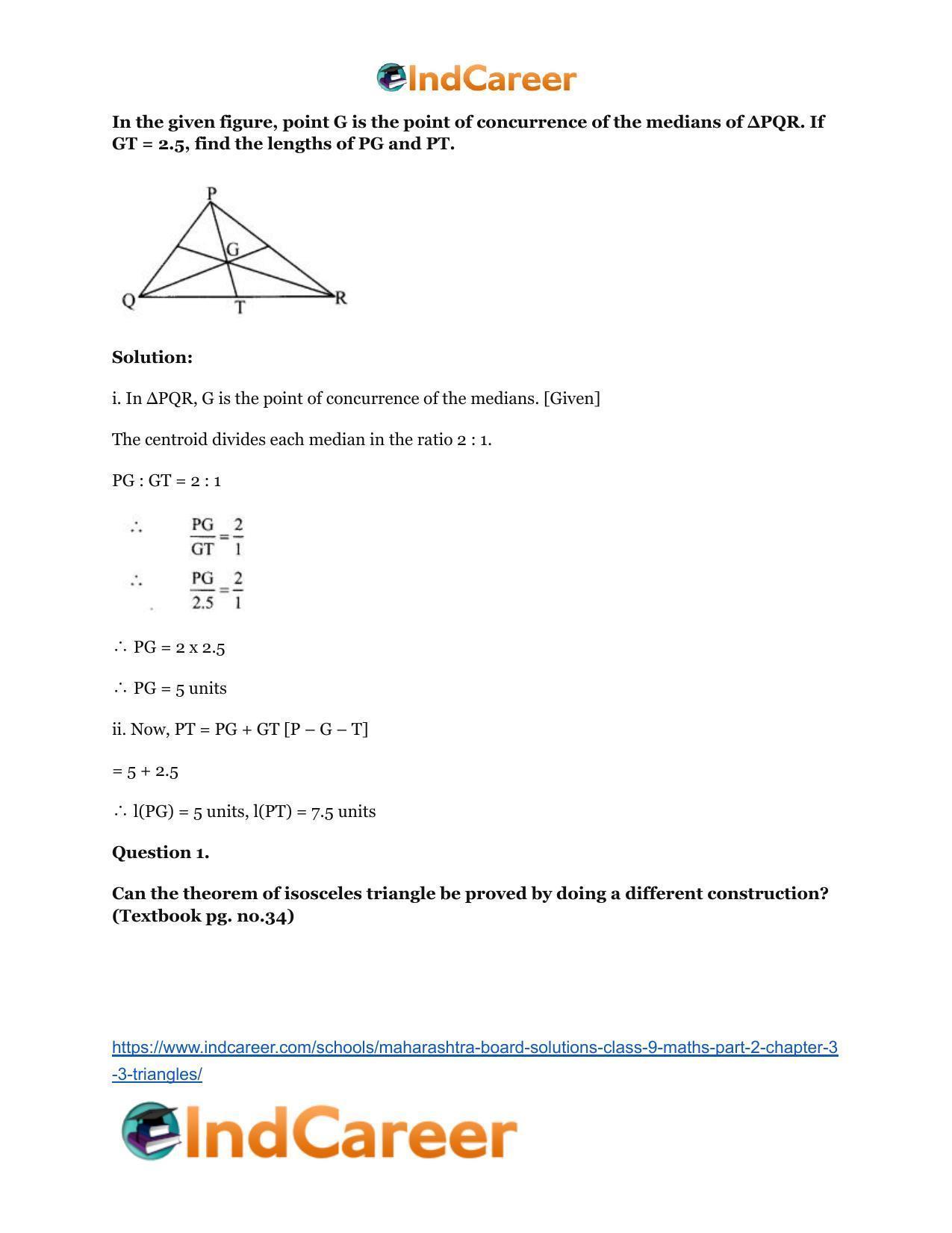 Maharashtra Board Solutions Class 9-Maths (Part 2): Chapter 3.3- Triangles - Page 5