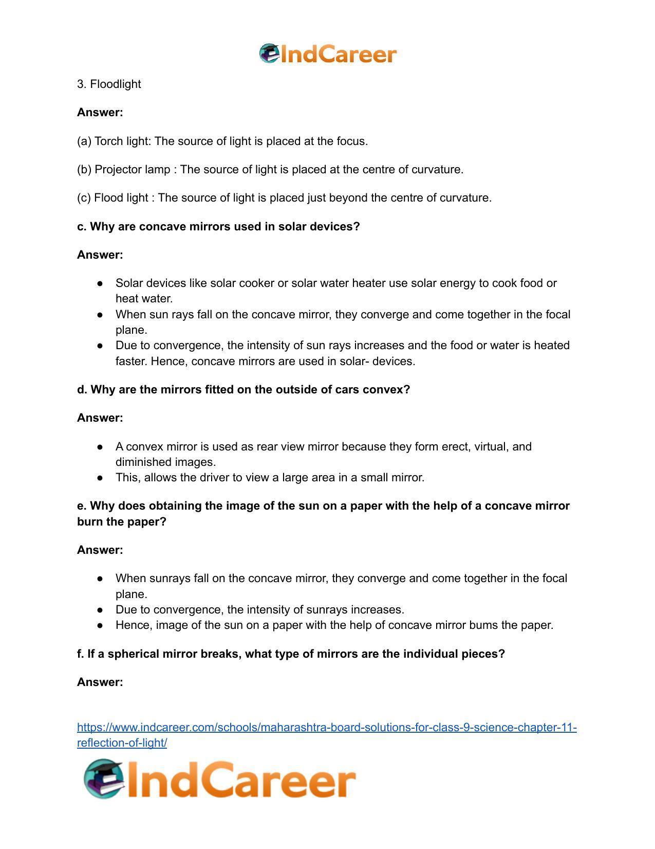 Maharashtra Board Solutions for Class 9- Science: Chapter 11- Reflection of Light - Page 3